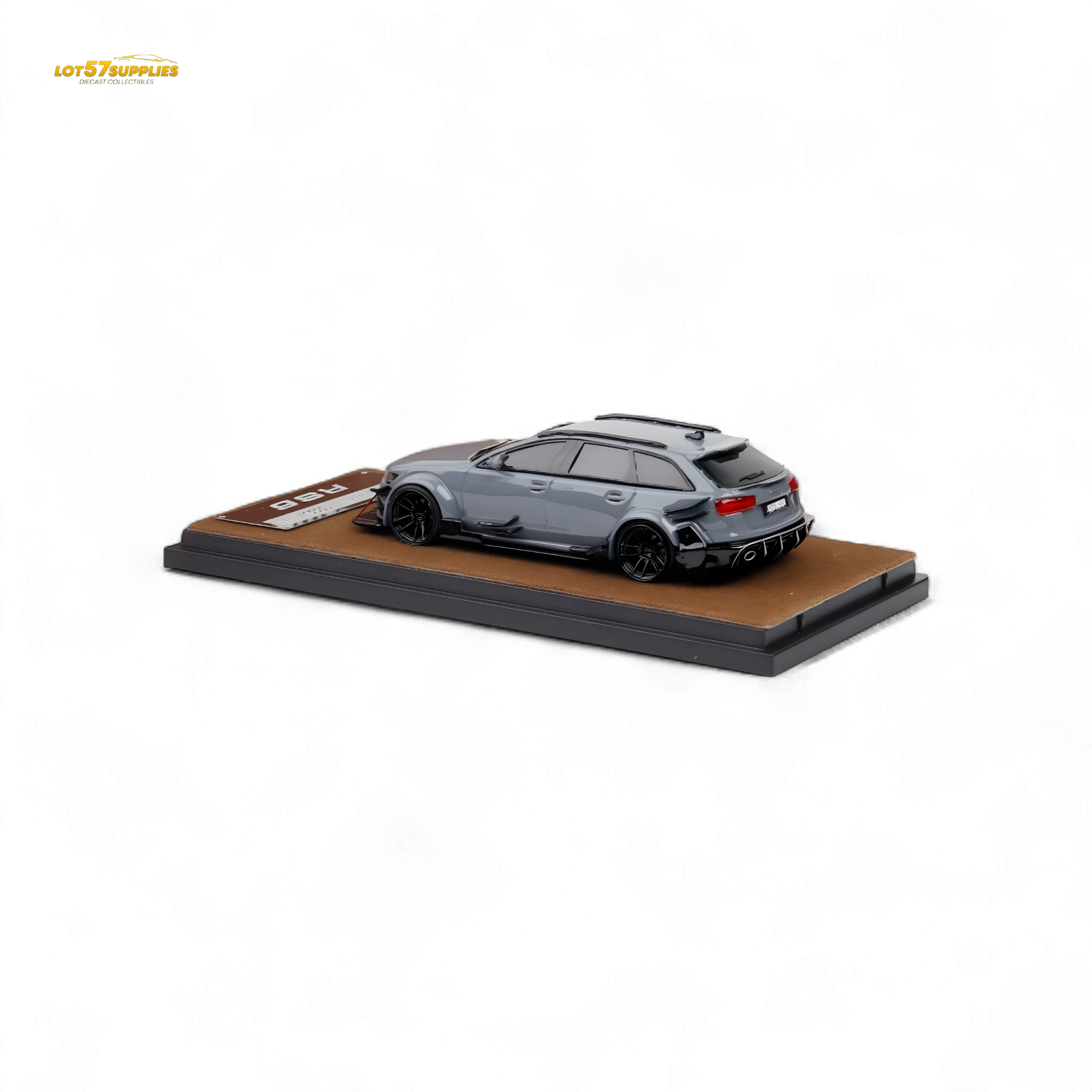 Qidian Model Audi RS6 Avant (C7) Crock Station wagon DTM Wide-Body Modified - Cement Grey 1/64