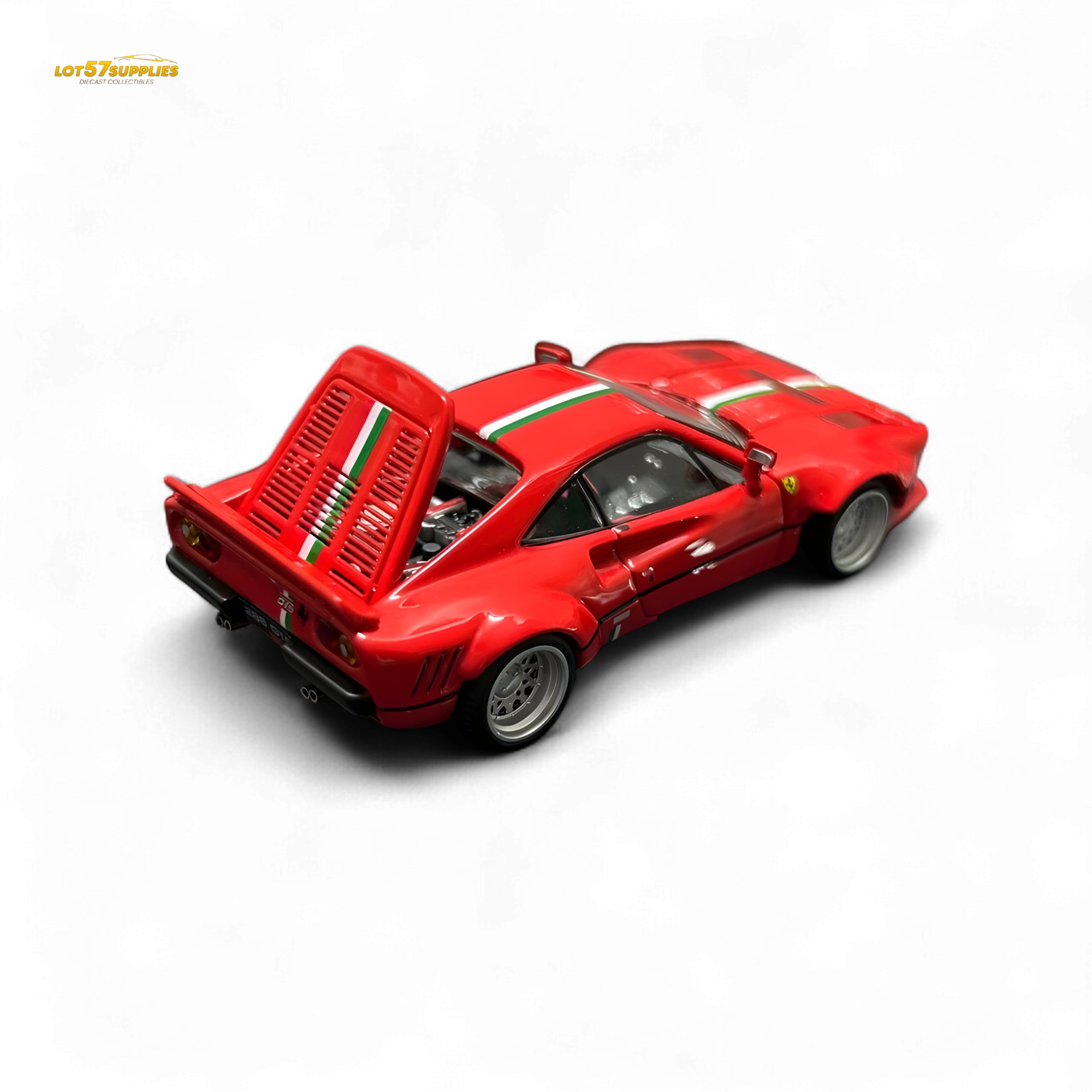Hone Model 64 288GTO Wide-Body - Latte Art Red 1:64