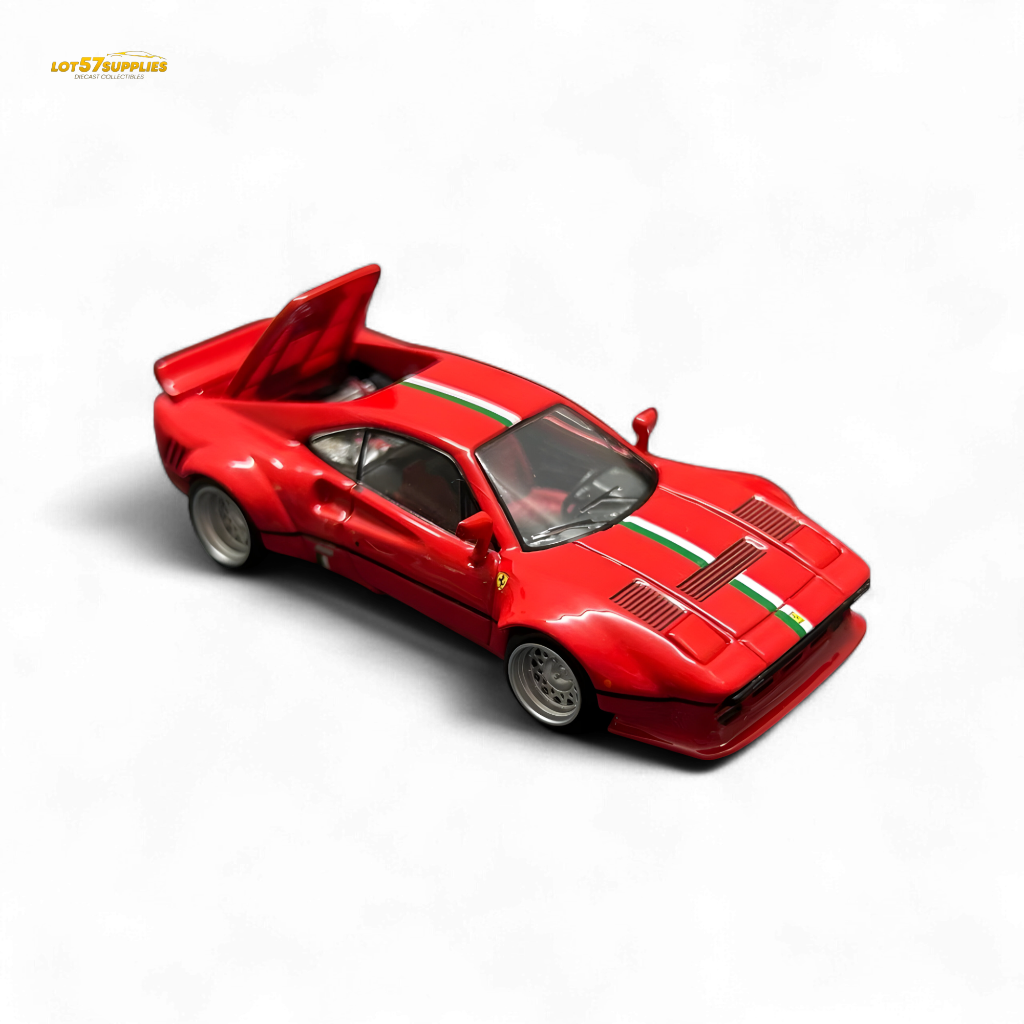 Hone Model 64 288GTO Wide-Body - Latte Art Red 1:64
