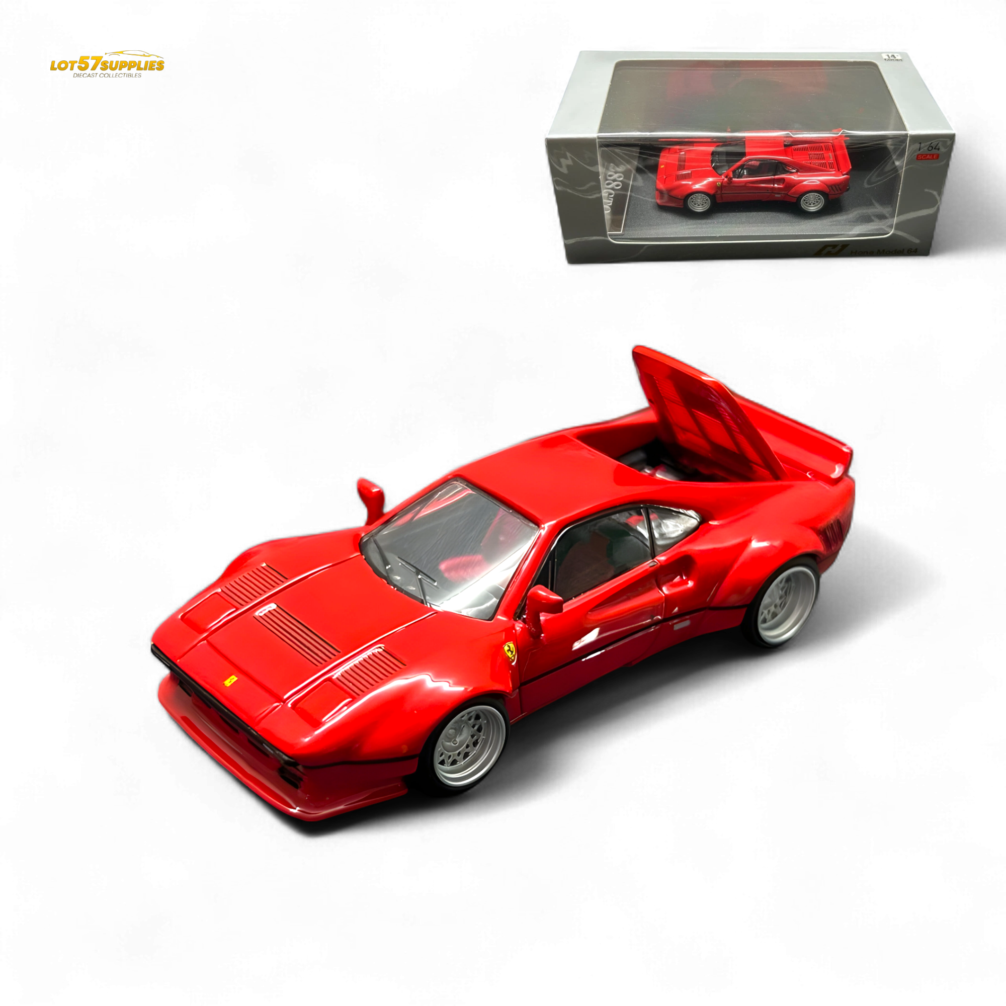 Hone Model 64 288GTO Wide-Body - Red 1:64