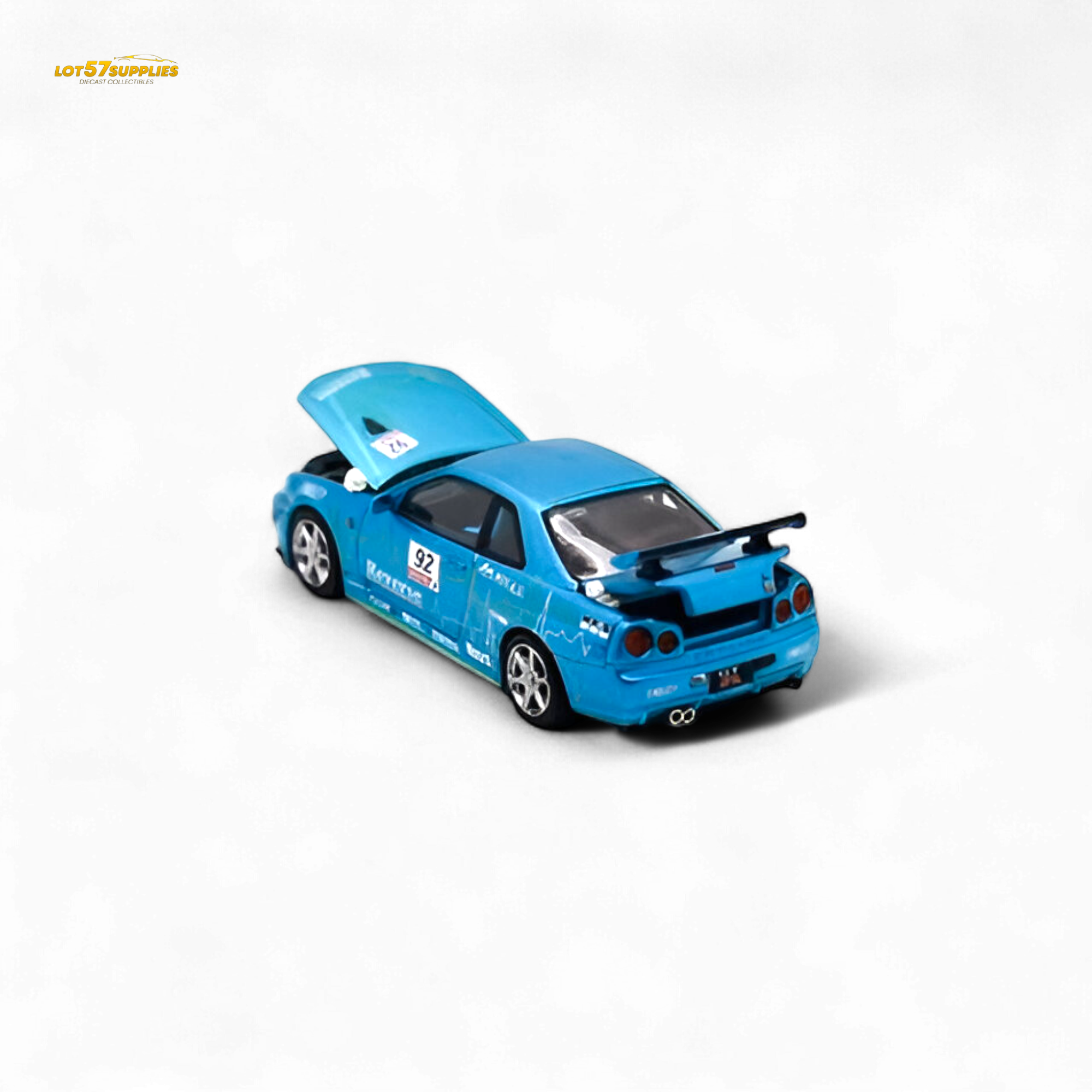 Cool Art Skyline R34 Blue #92 - With Figure 1:64