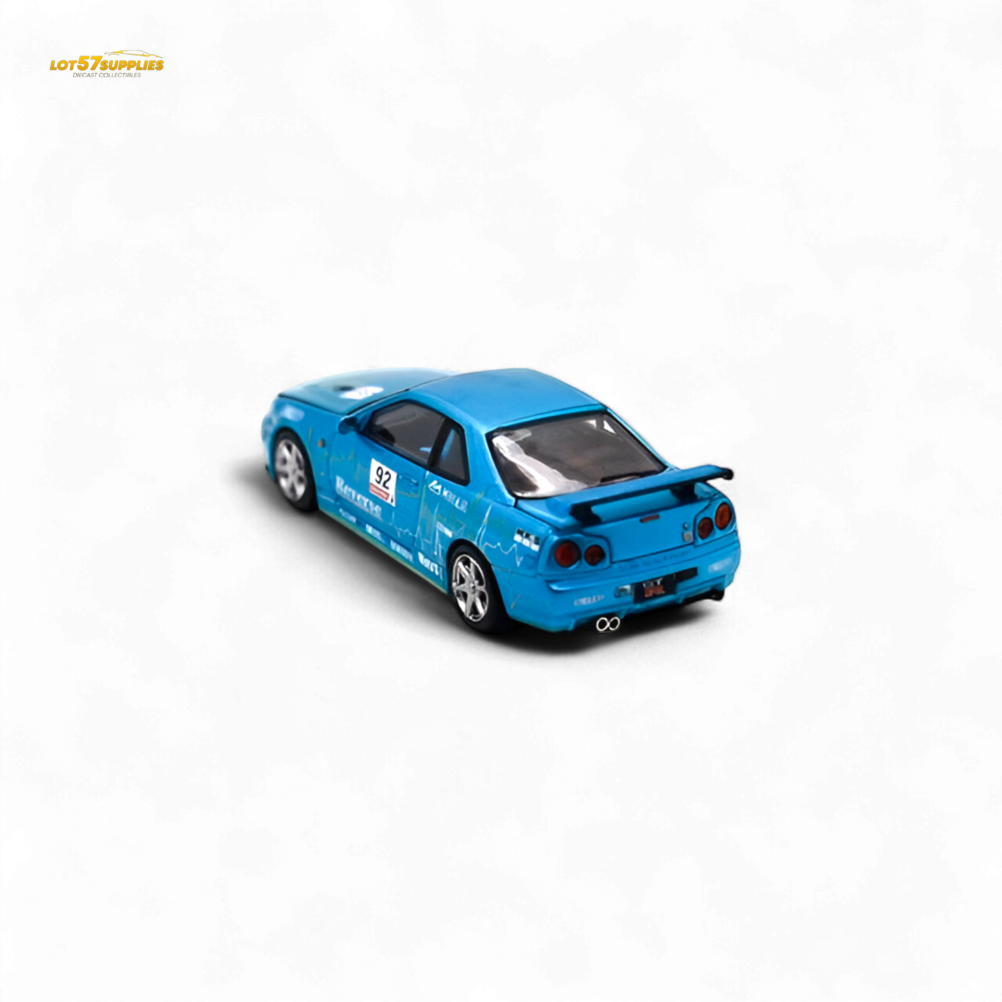 Cool Art Skyline R34 Blue #92 - With Figure 1:64