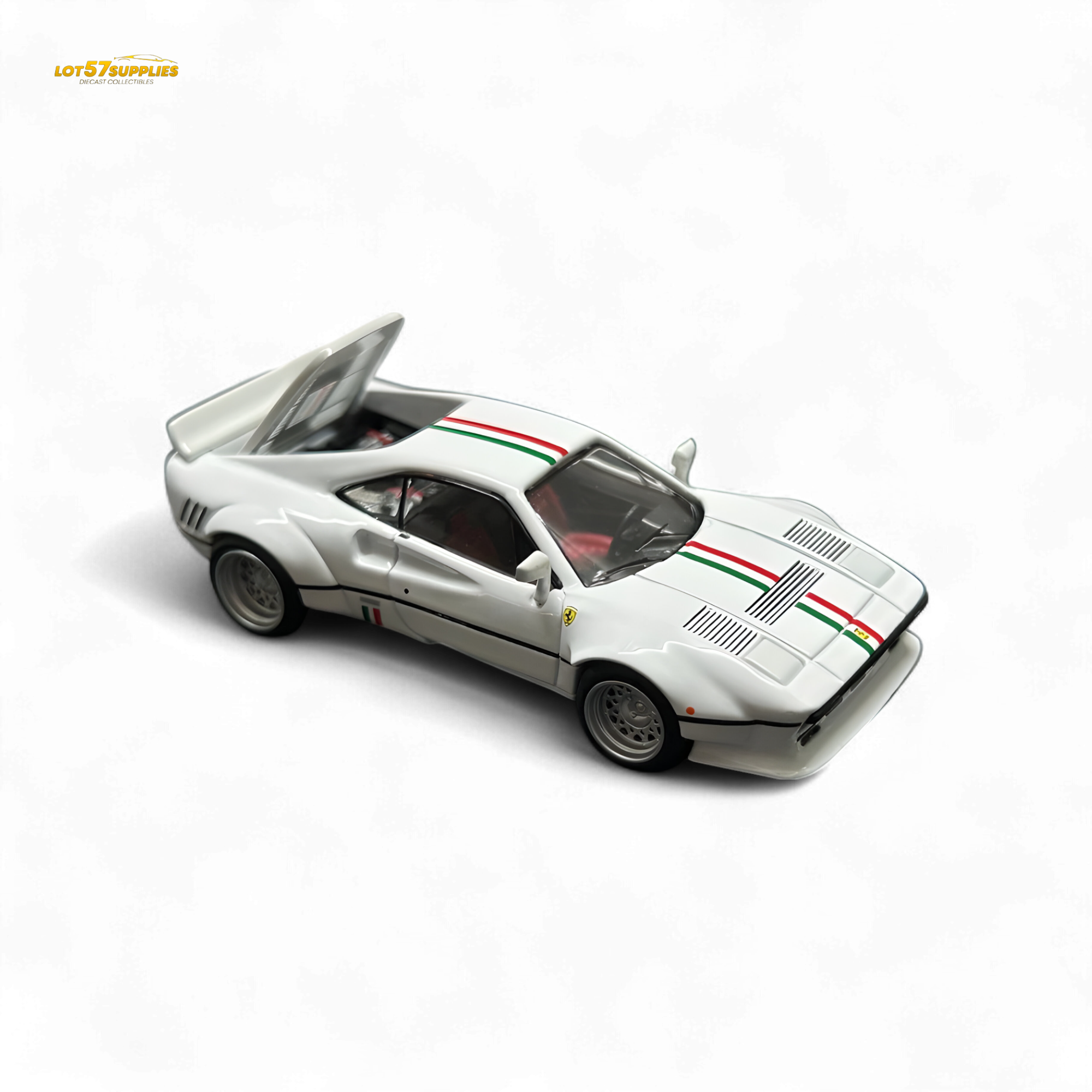 Hone Model 64 288GTO Wide-Body - Latte Art White 1:64