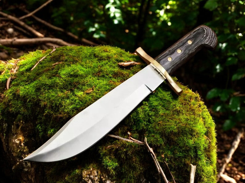 Bowie Knife Sheath D2 Steel Blade & Exotic Wood Handle