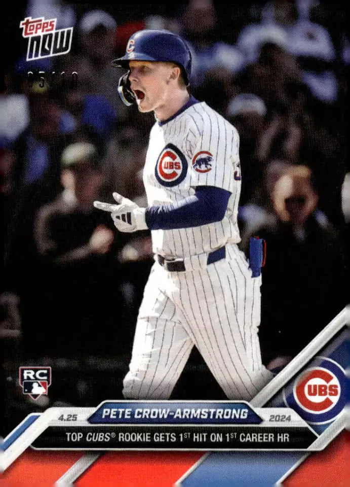 2024 Topps Now Pete Crow-Armstrong #118 Red #/10 Rookie RC Baseball Card