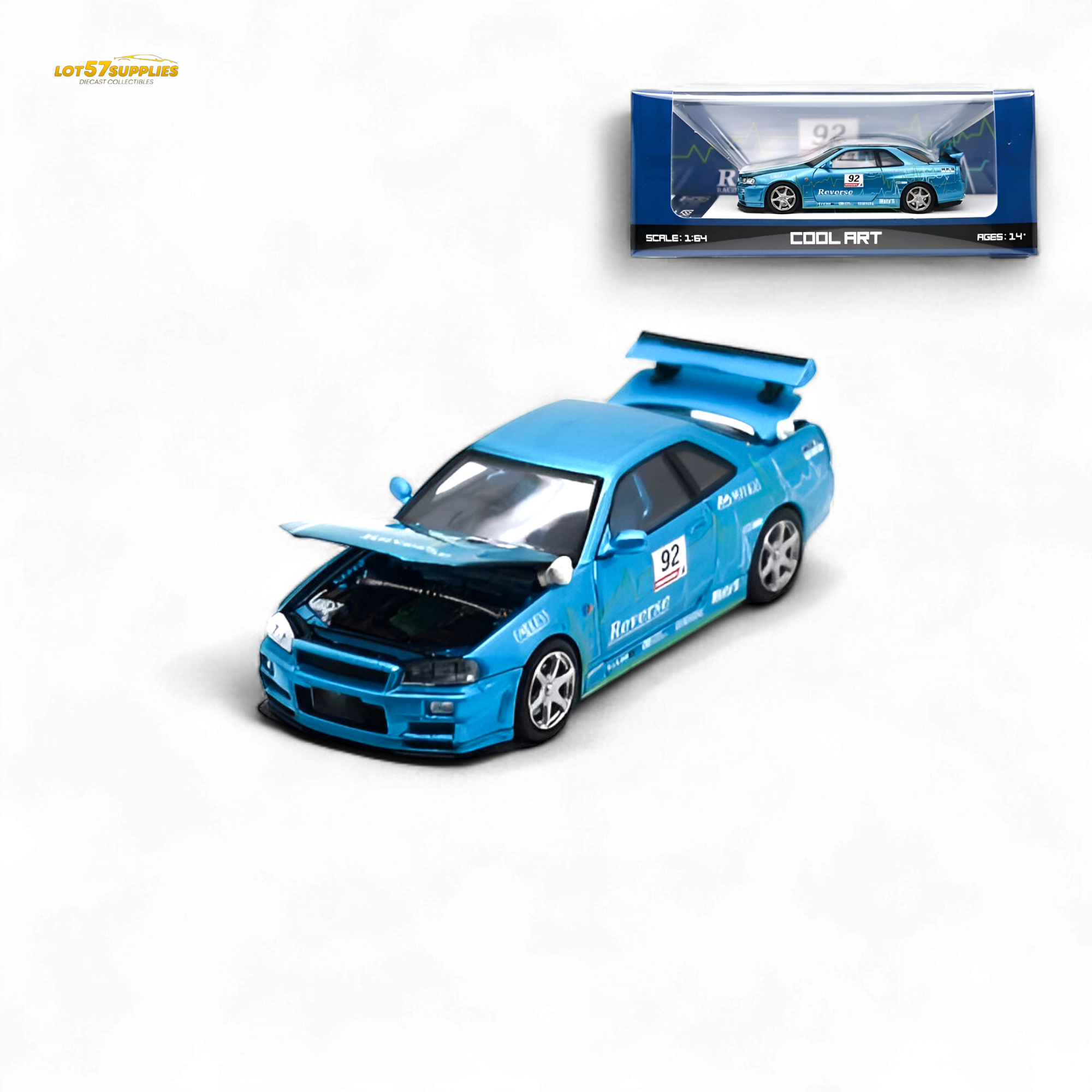 Cool Art Skyline R34 Blue #92 Ordinary 1:64