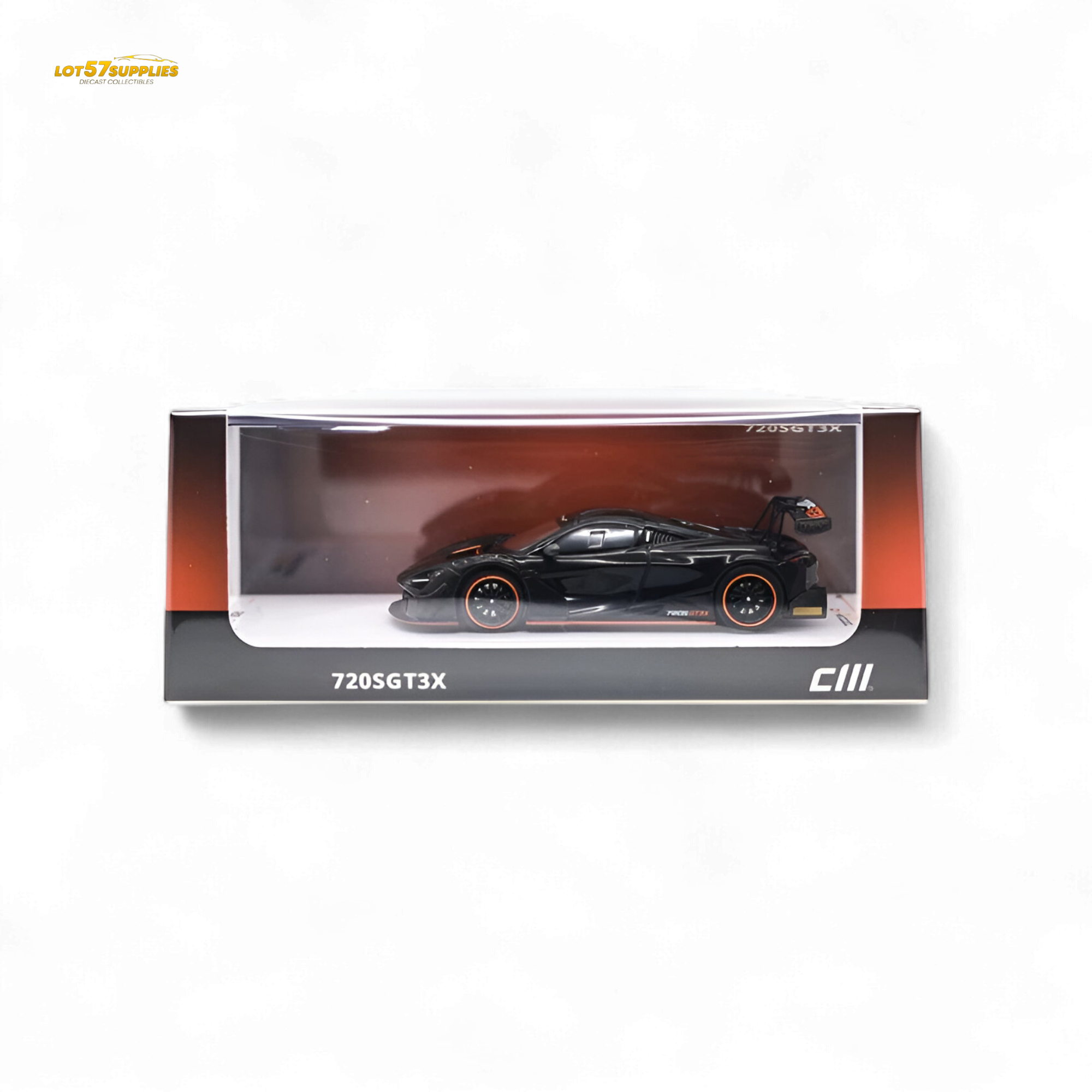 CM MODEL McLaren 720S GT3X Black 1:64