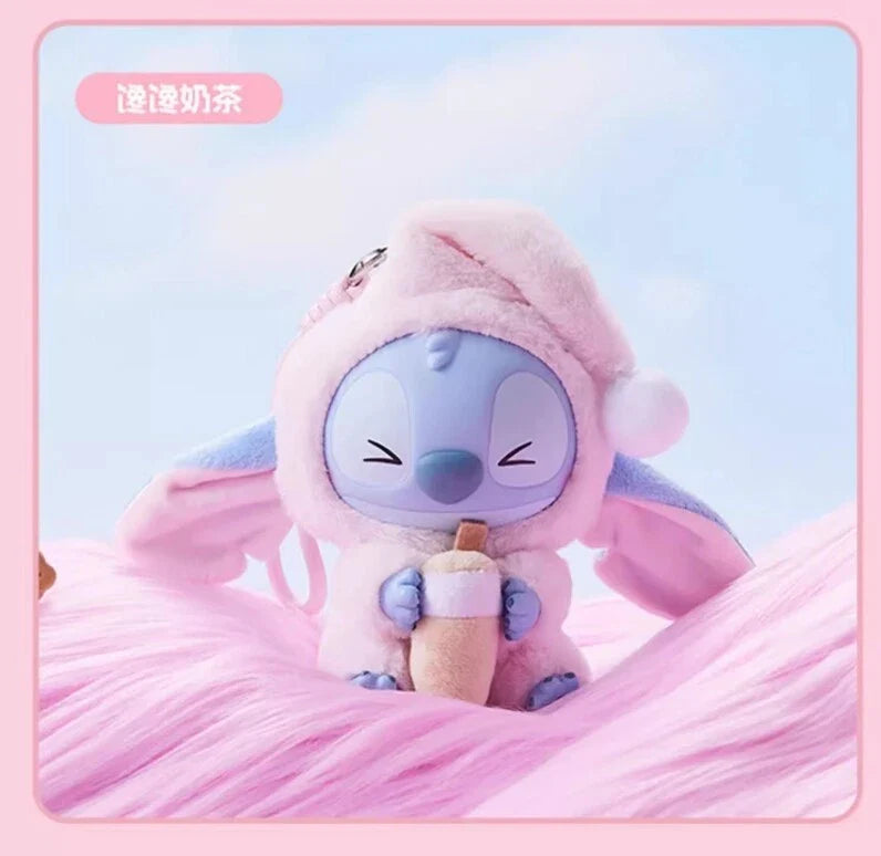 [In Stock] MINISO Stitch Eat Something Before Sleep Plush Keychain Blind Box