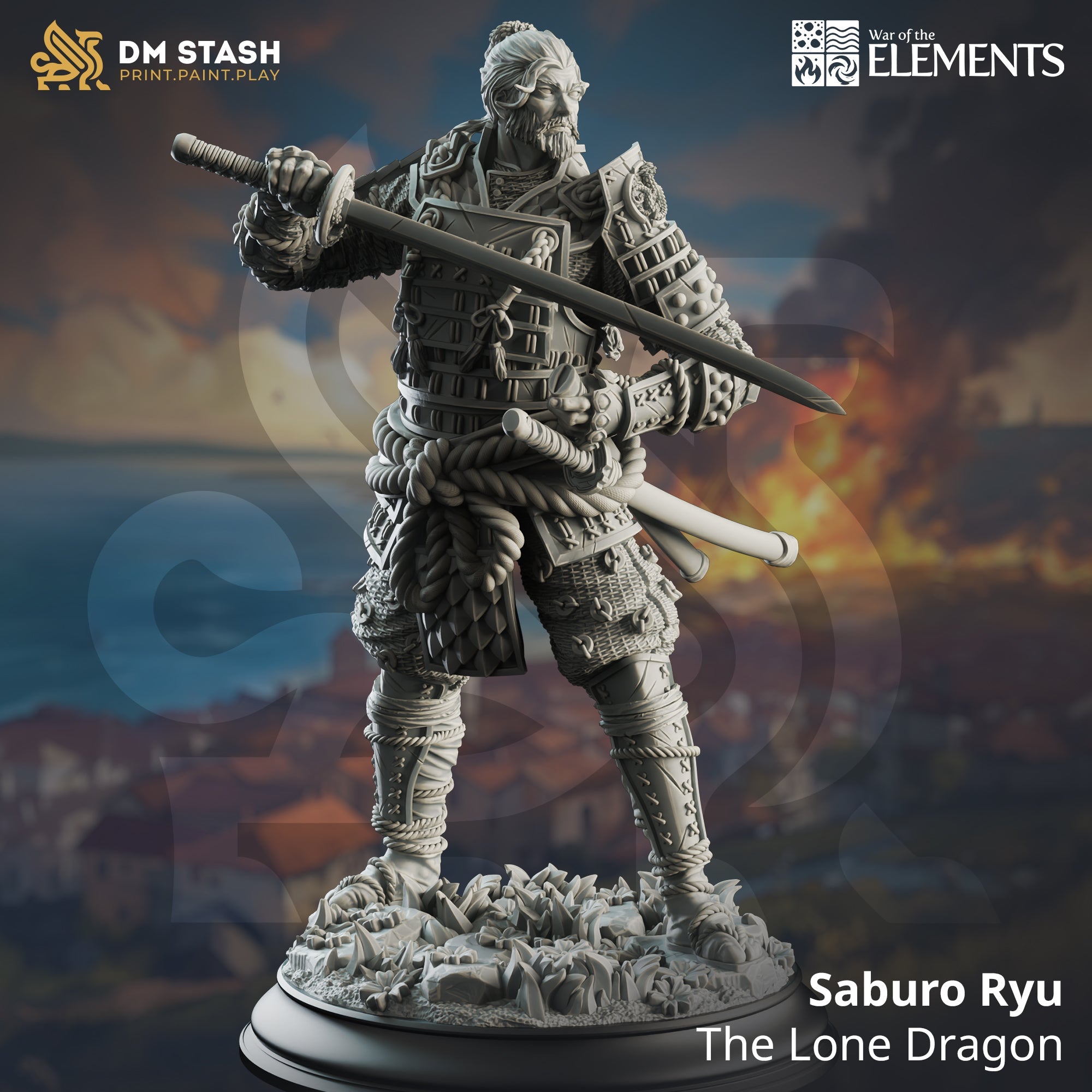 Saburo Ryu, the Lone Dragon (Male Human Samurai)