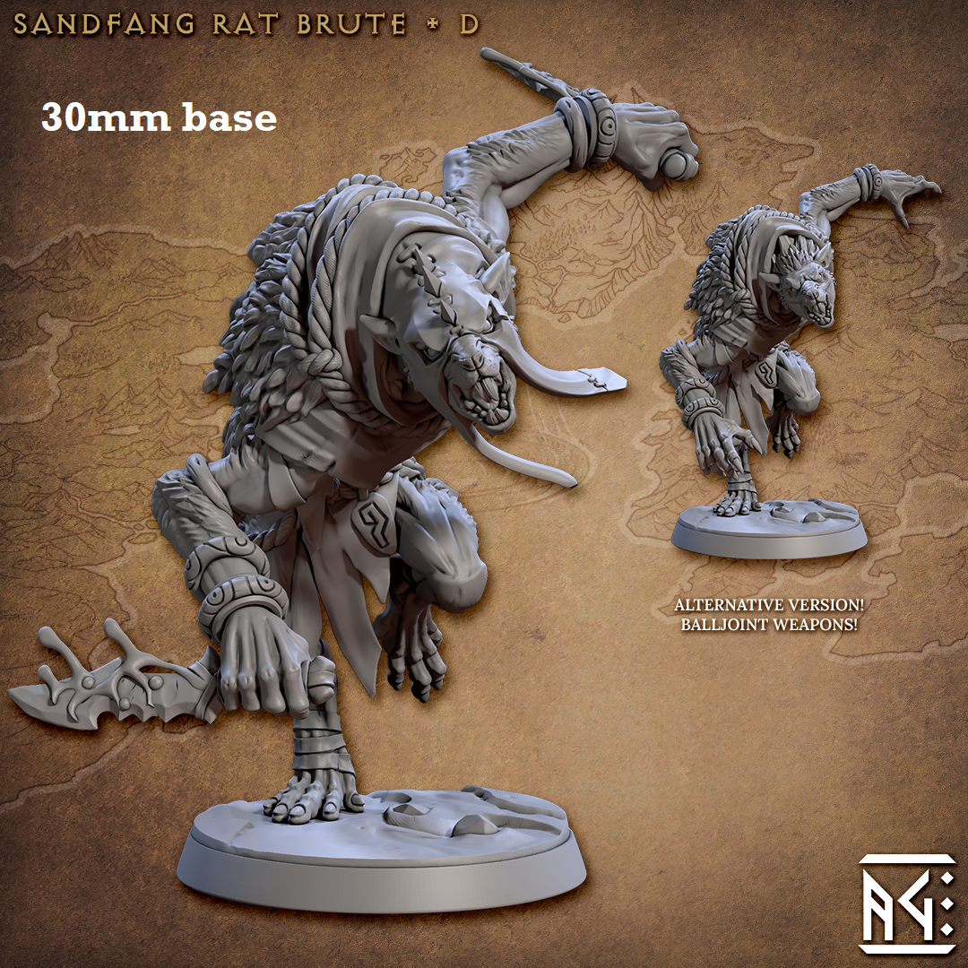 Sandfang Rat Brute: Sculpt D (Male Ratkin Assassin)