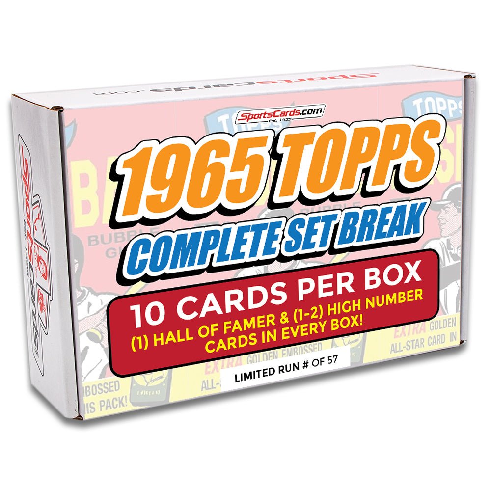 1965 TOPPS BASEBALL COMPLETE SET BREAK - 10 CARDS PER BOX! (1) HOFer & (1-2) High # Cards per box!