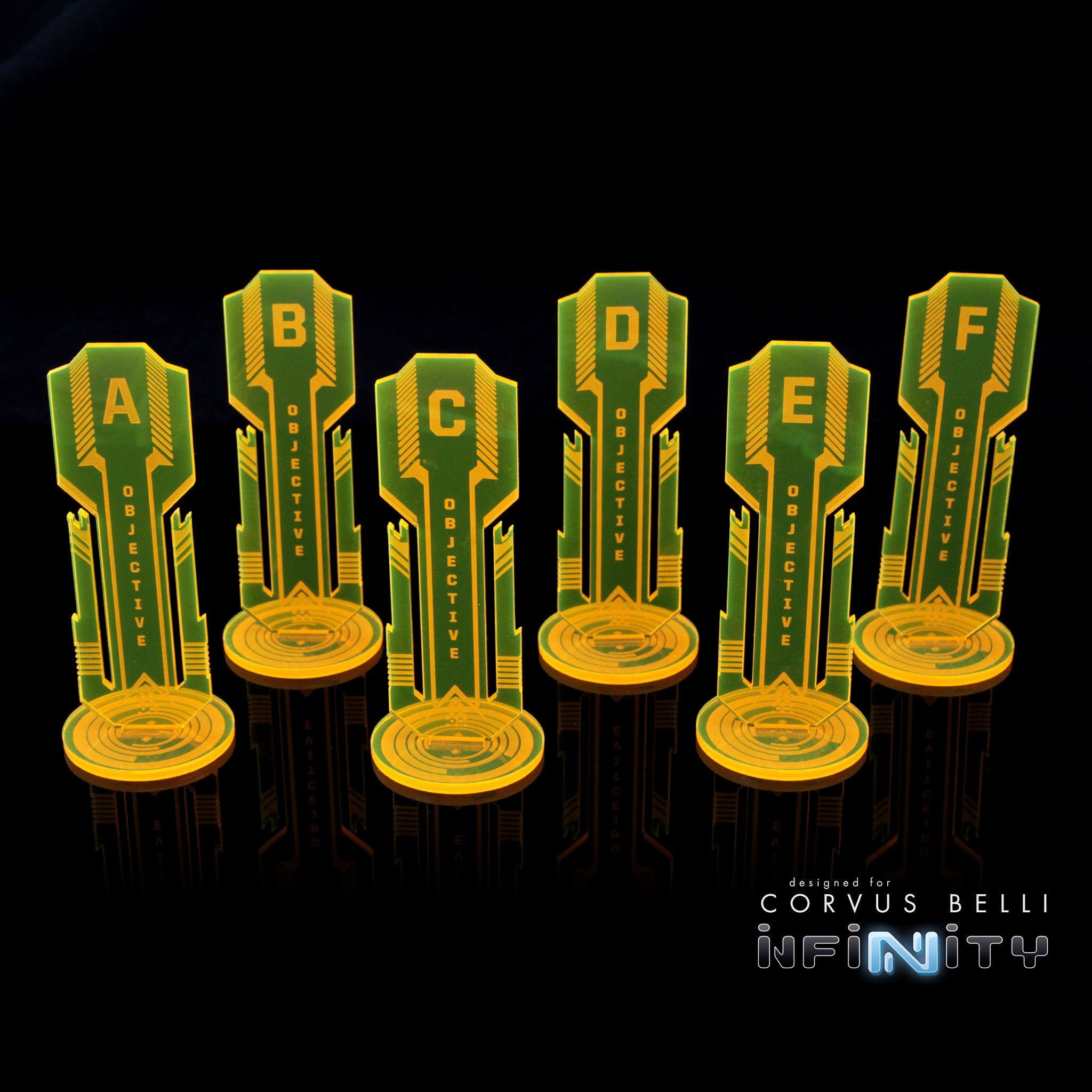 Acrylic Sci Fi Objectives 6 Pack