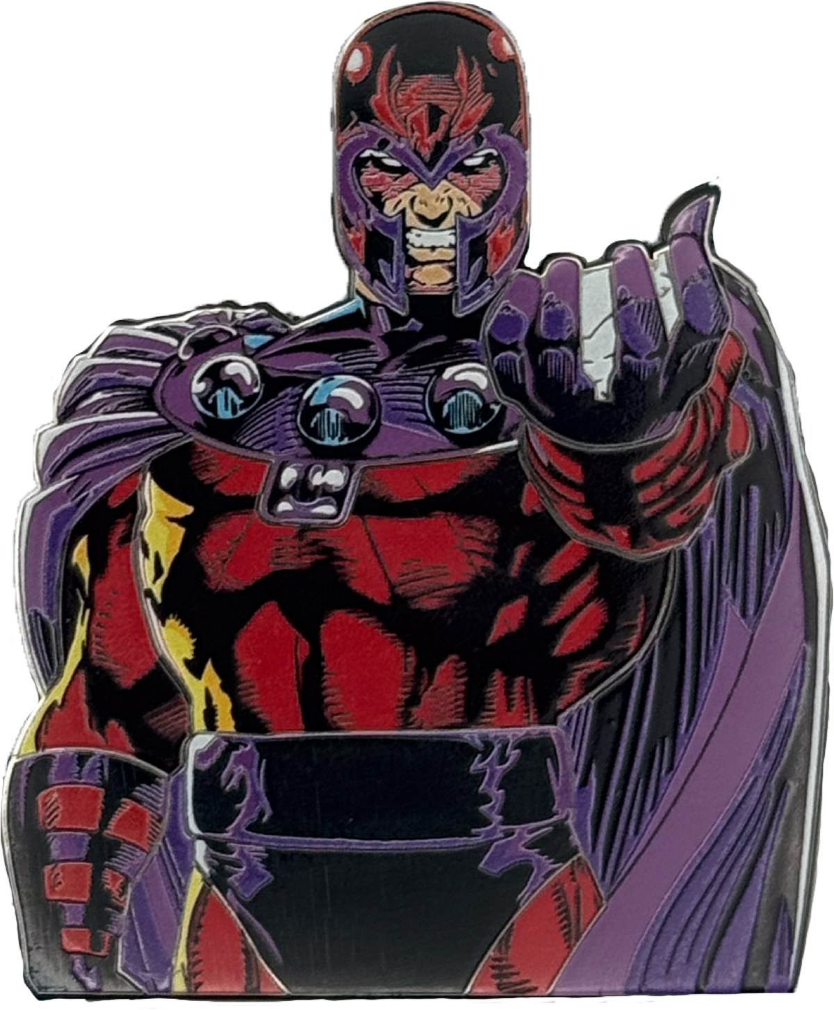 Magneto standard enamel pin — Jim Lee X-Men #1 SDCC 2025, box 4 of 4