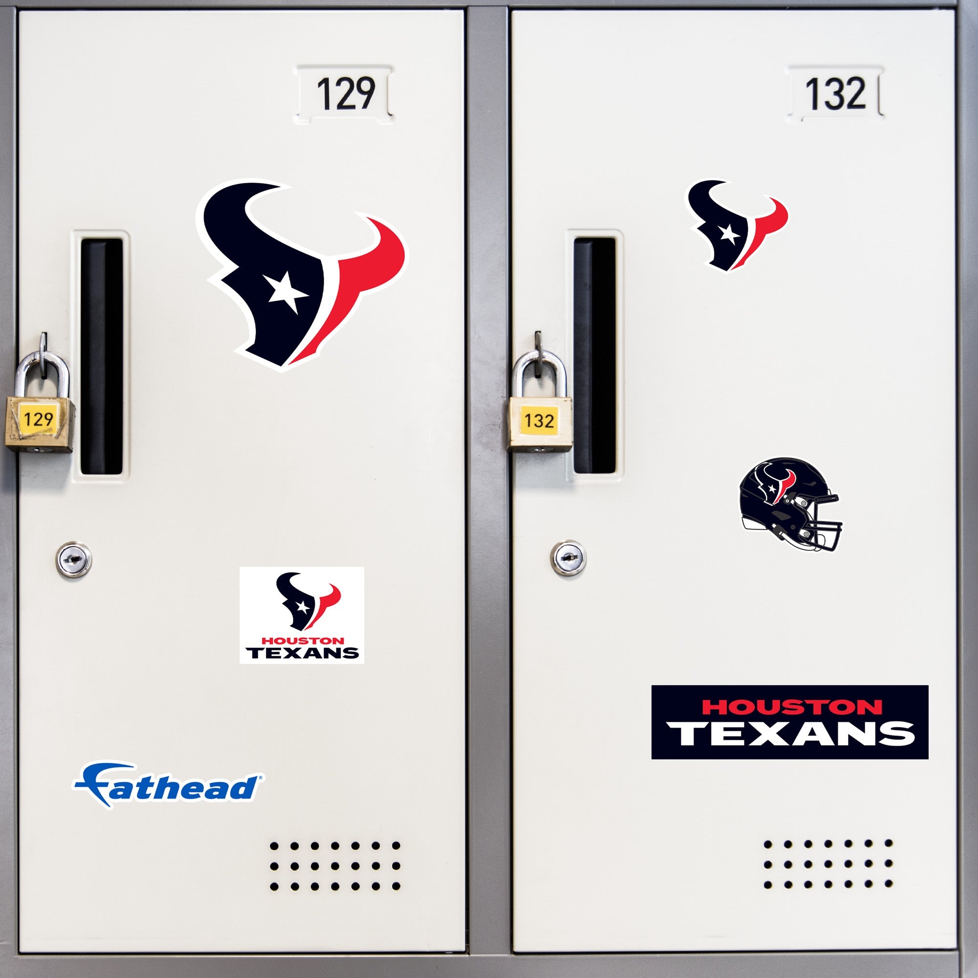 Houston Texans - 5 Logo Minis (Mixed Sizes) - Official NFL - Reusable Vinyl Decals #3
