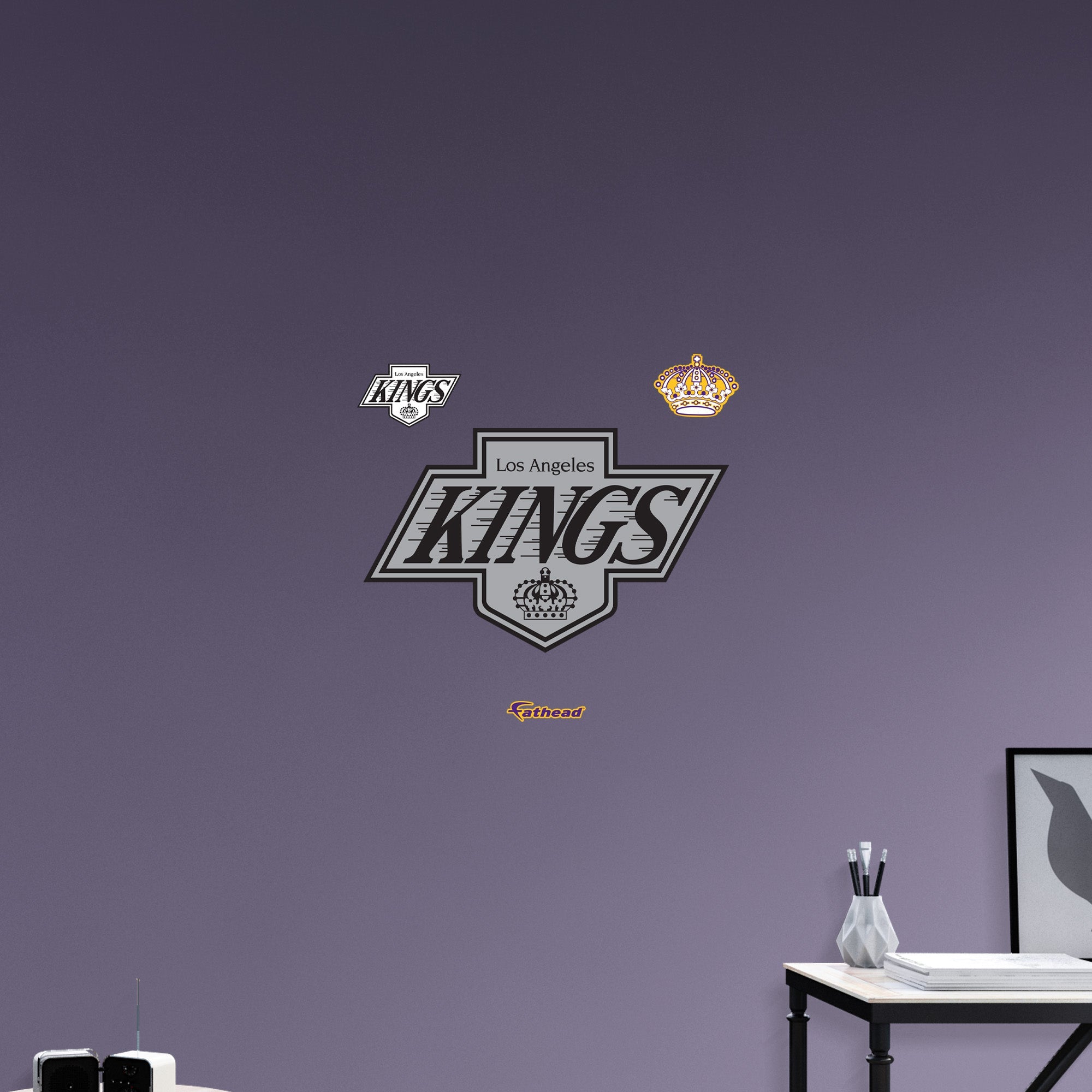 Los Angeles Kings - RealBig Vintage Logo Collection - Official NHL - Reusable Vinyl Wall Decals