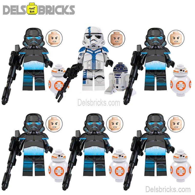 Shadow Stormtrooper set of 6 Lego Star Wars Minifigures Custom Toys