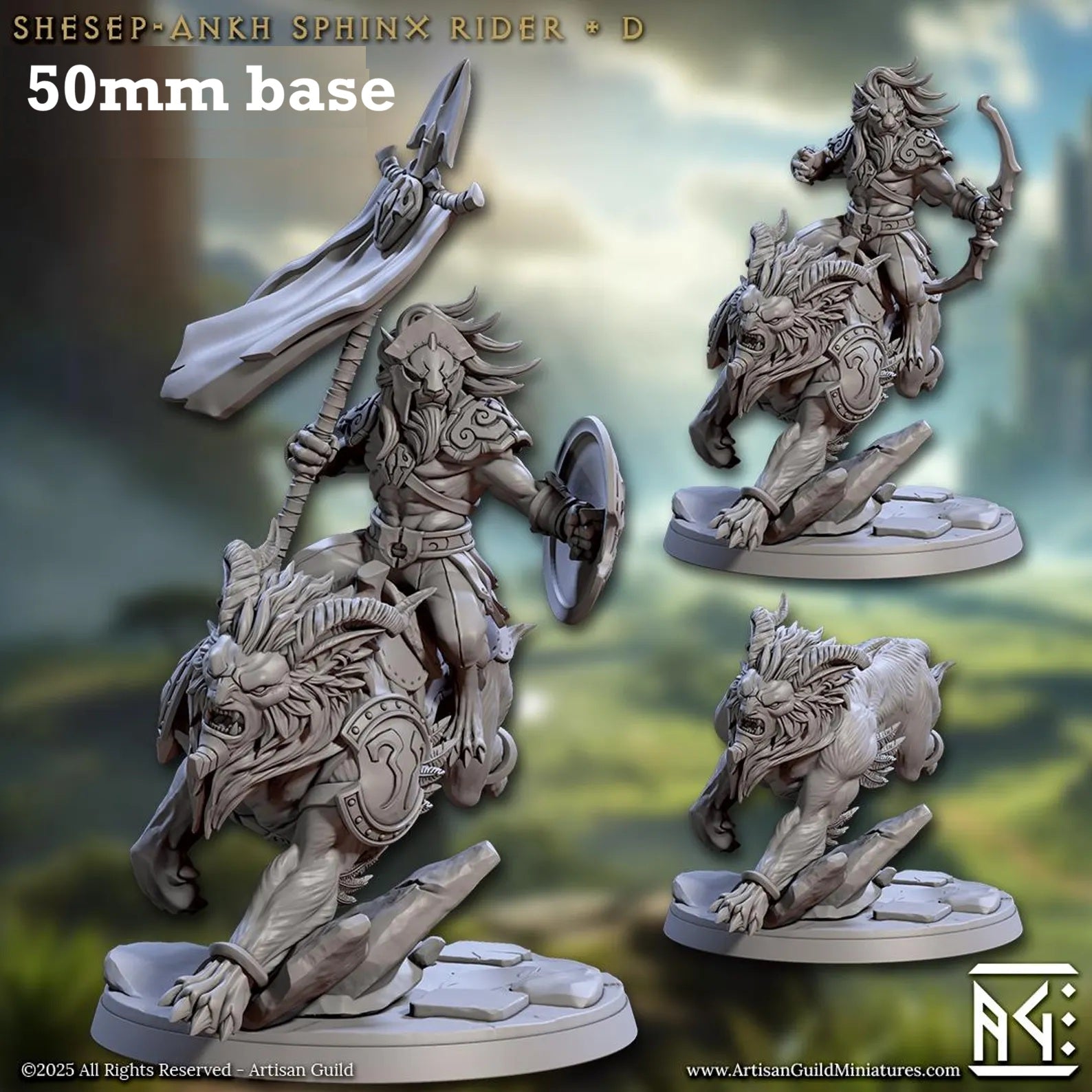 Shesep-Ankh Sphinx Rider: Sculpt D (Leonin Cavalry Unit)