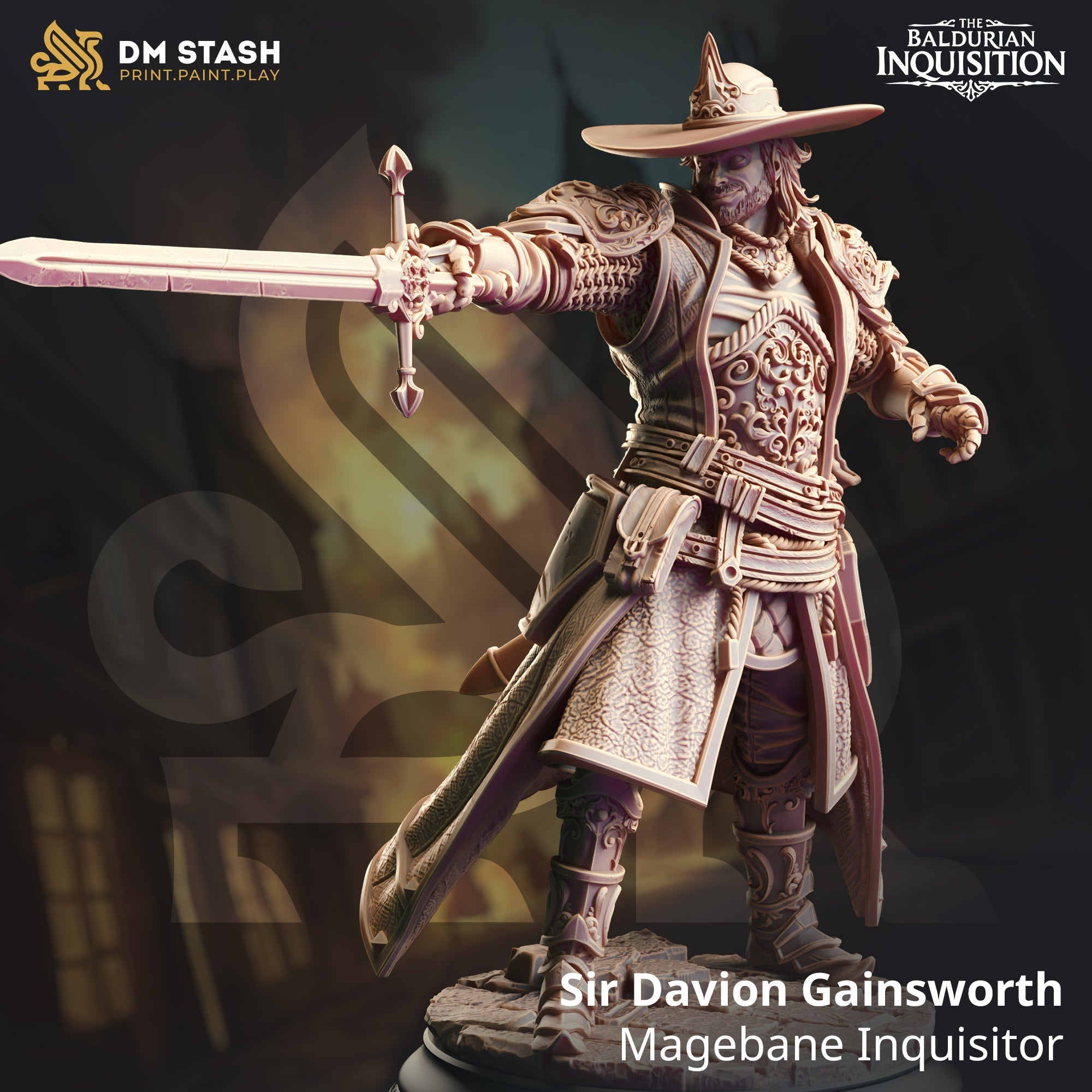 Sir Davion Gainsworth, Magebane Inquisitor (Male Human Duelist)