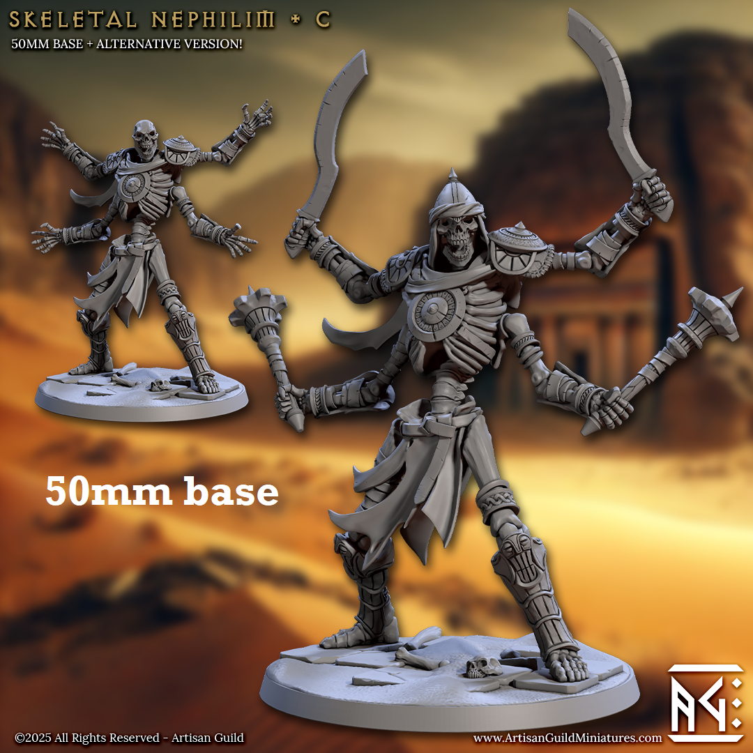 Skeletal Nephilim: Sculpt C (Four-Armed Skeleton Warrior)