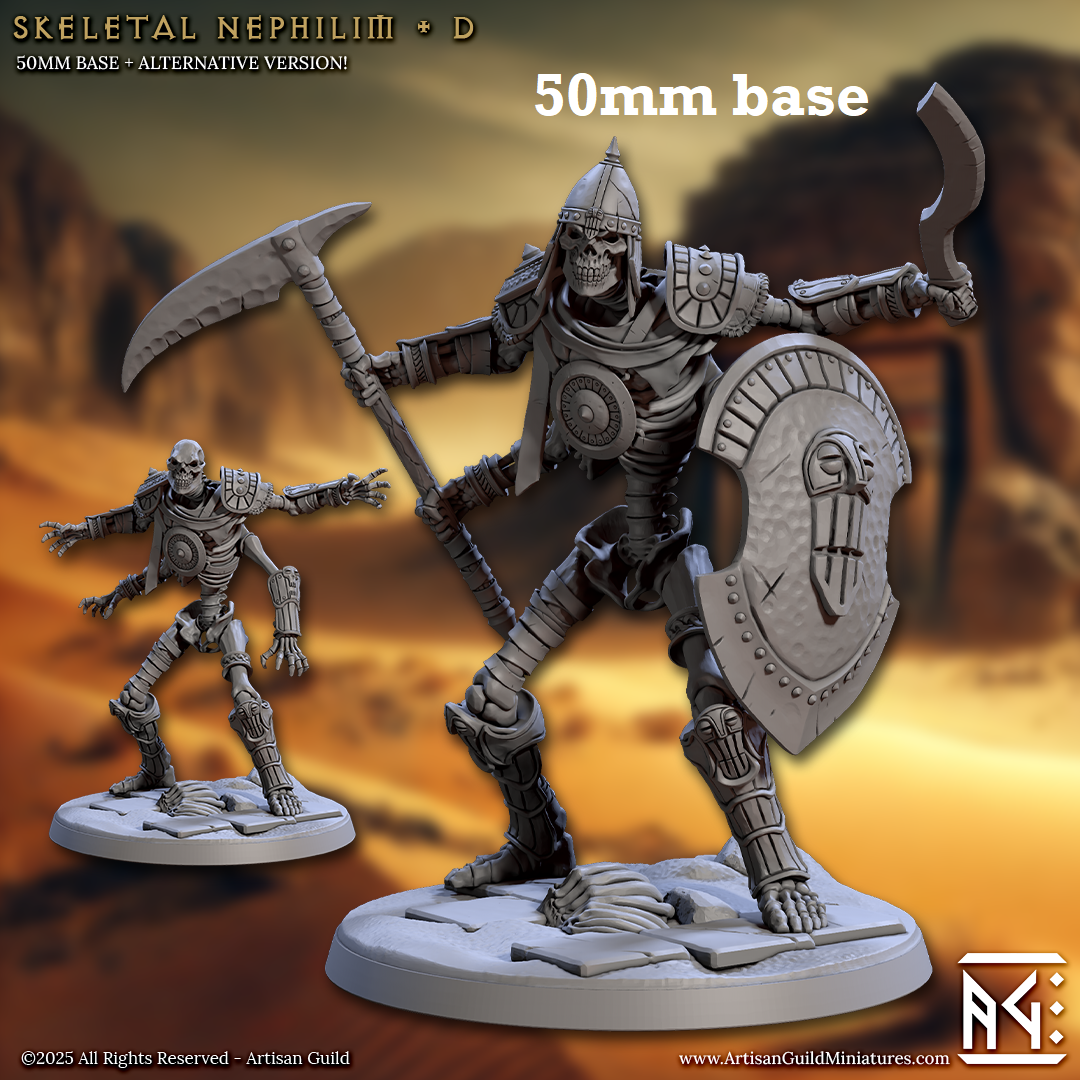 Skeletal Nephilim: Sculpt D (Four-Armed Skeleton Warrior)