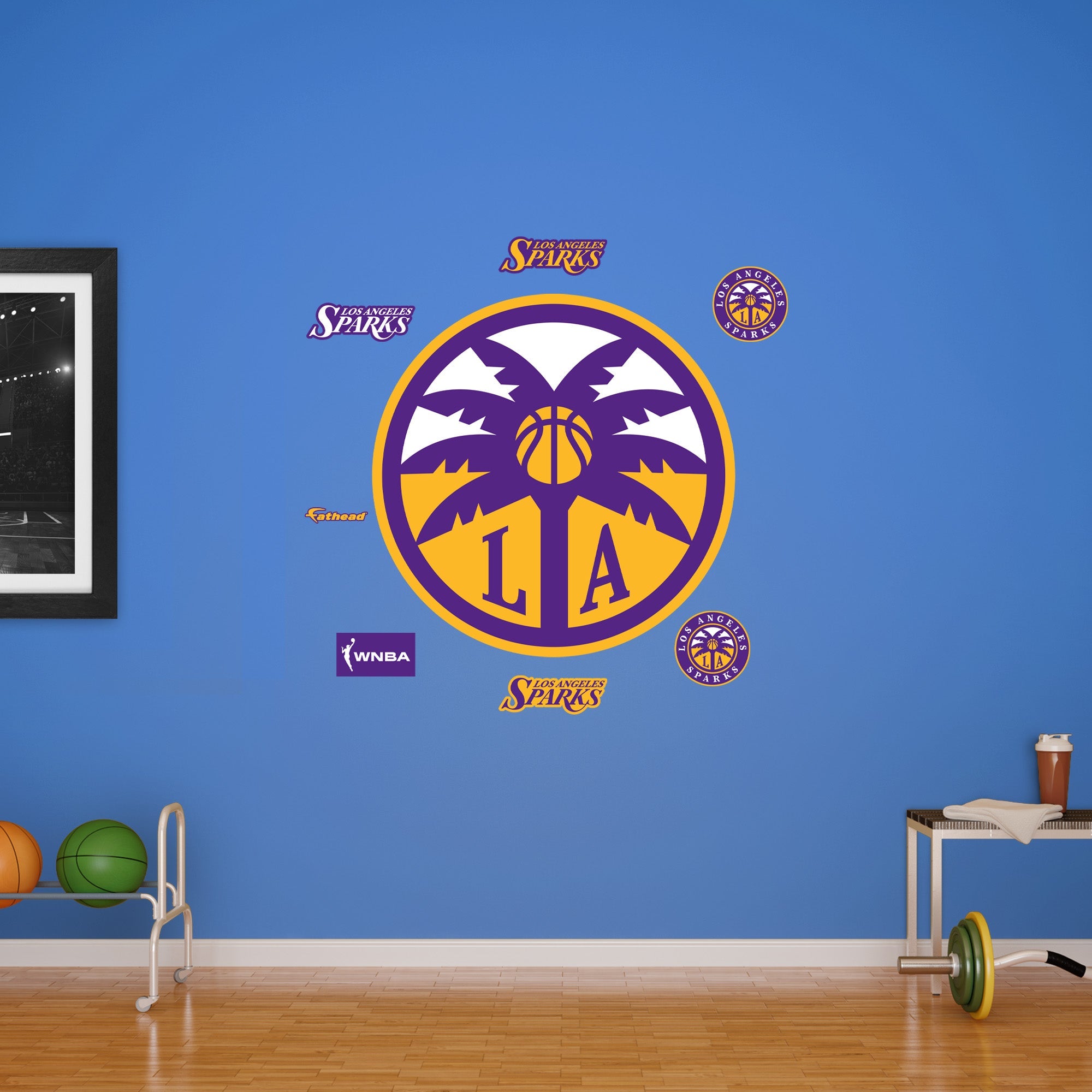 Los Angeles Sparks - RealBig Logo Collection - Official WNBA - Reusable Vinyl Wall Decals