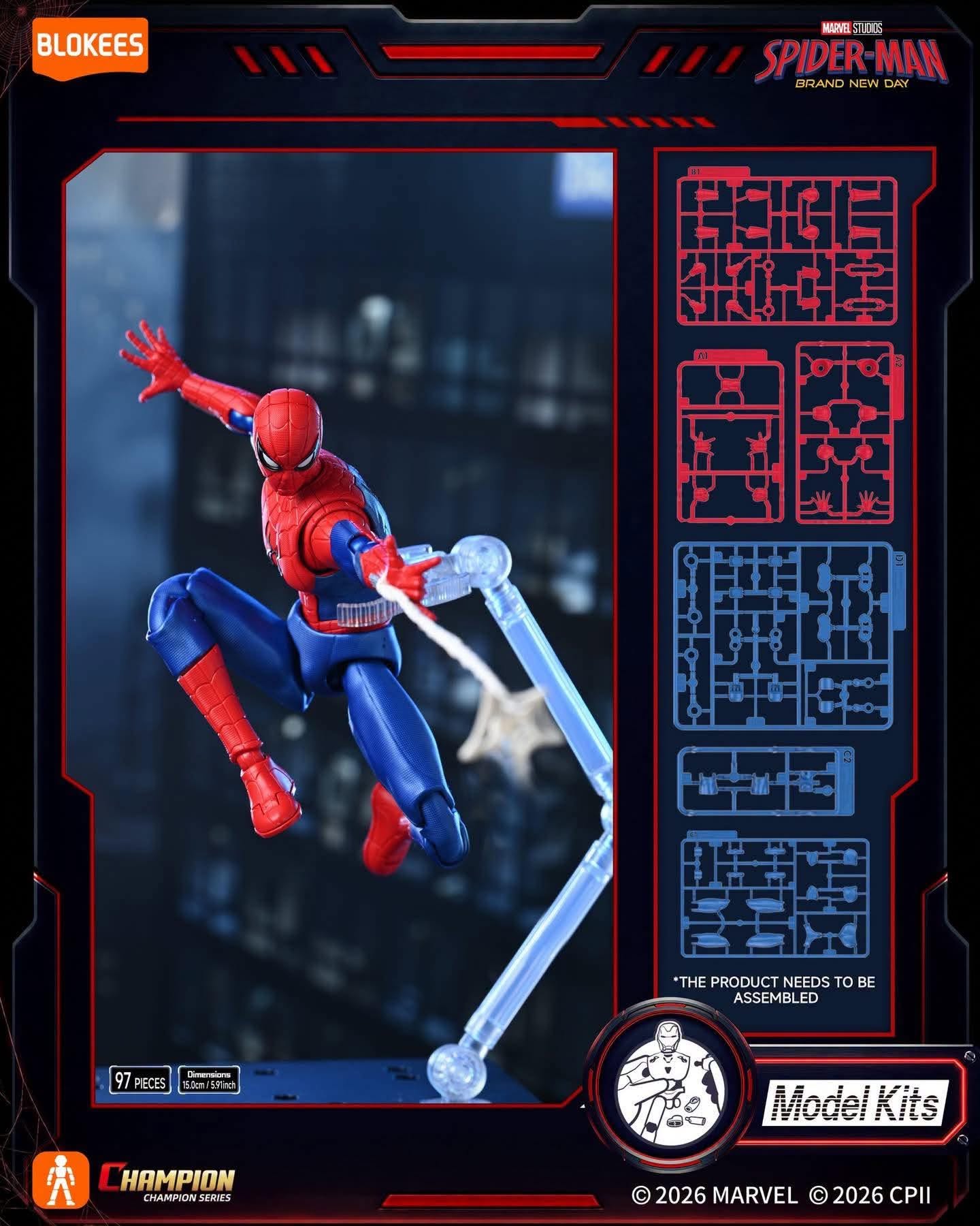 Marvel Heroes Brand New Day Champion Class 13 Spider-Man Model Kits | Blokees (Pre-Order)