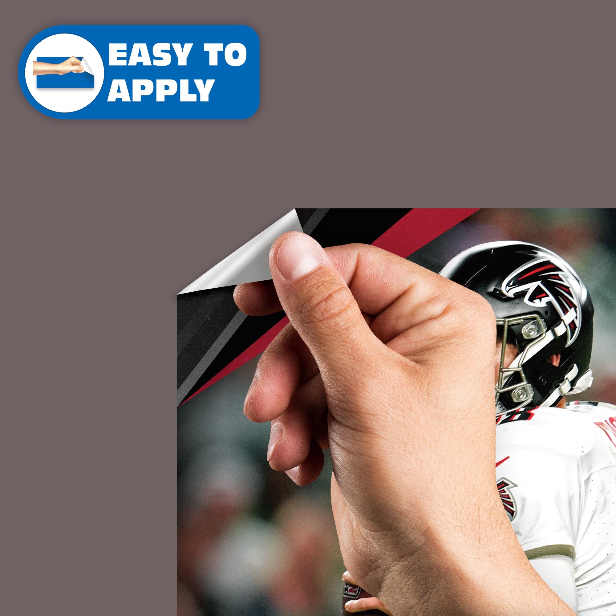 Kirk Cousins - RealBig Collection - Official NFL - Atlanta Falcons - Reusable Vinyl Wall Decals