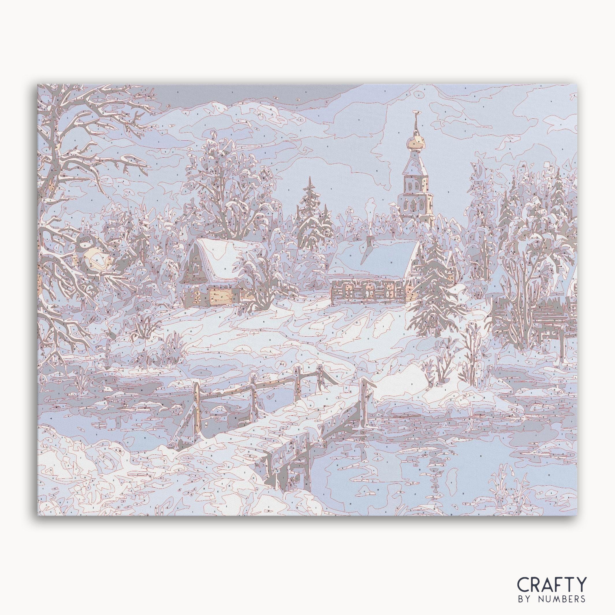 Snowy Night Scenery