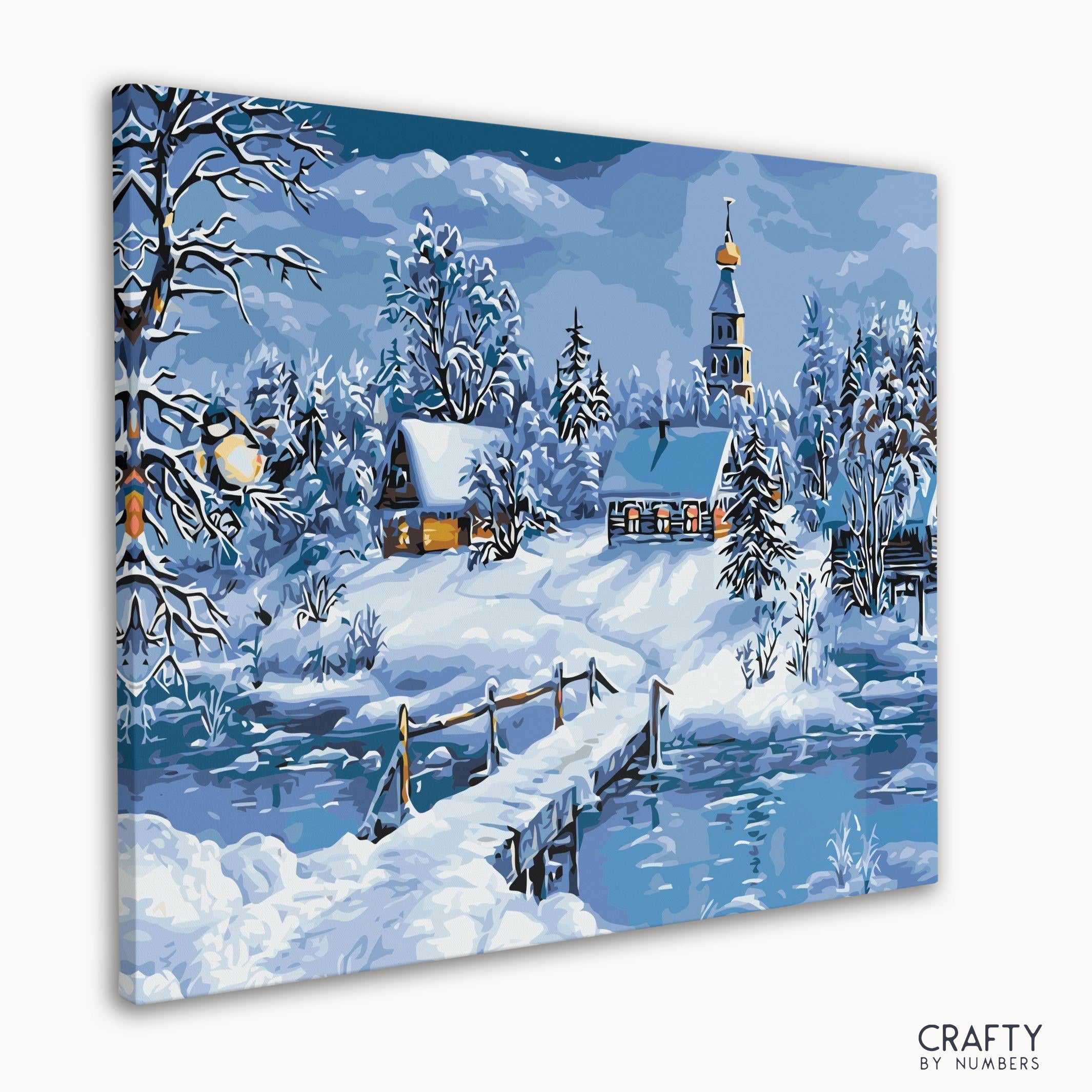 Snowy Night Scenery