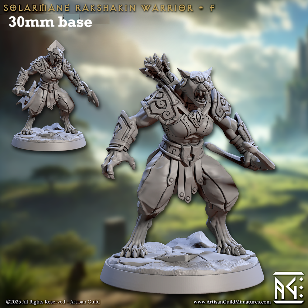 Solarmane Rakshakin Warrior: Sculpt F (Female Leonin Ranger / Gladiator)