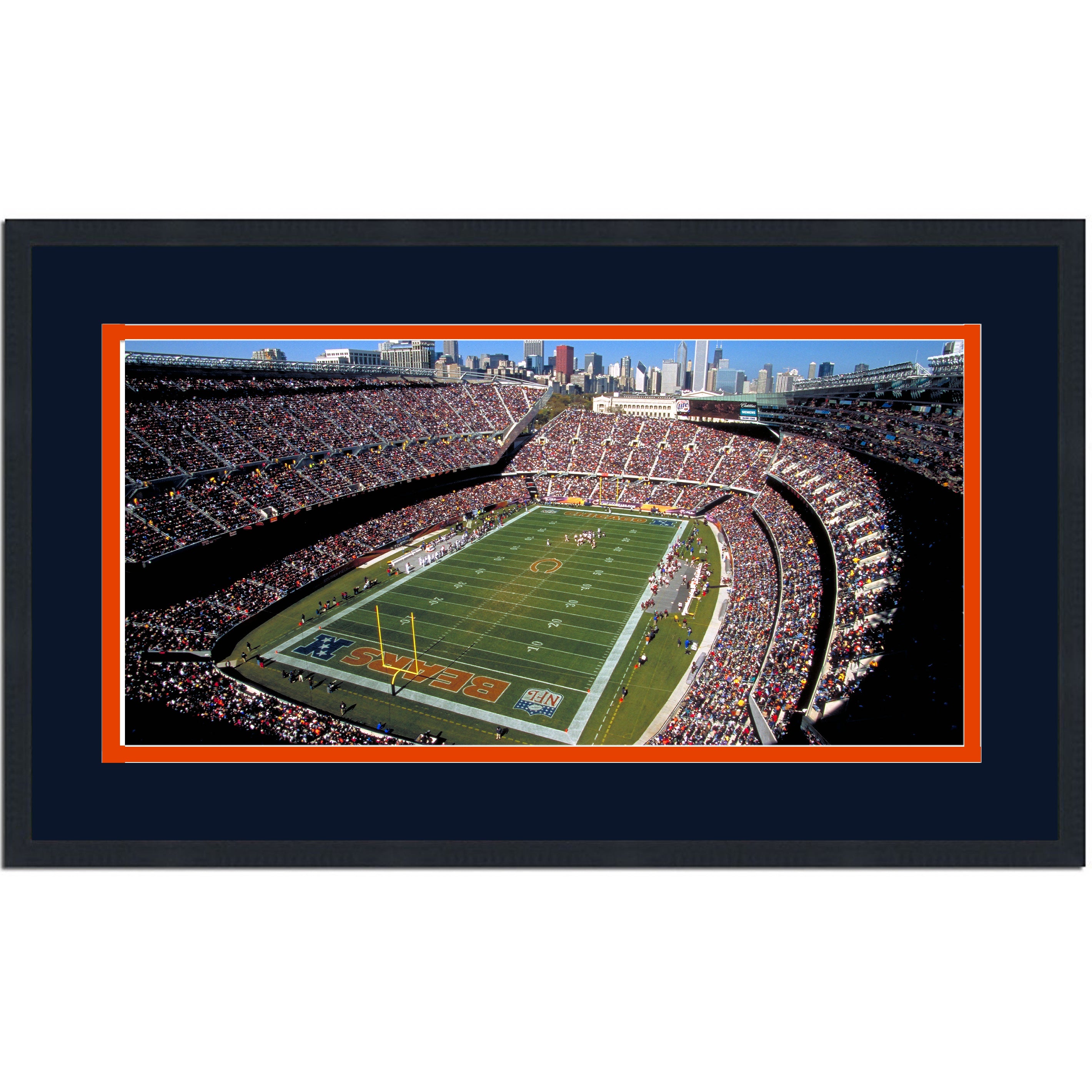 Framed Soldier Field Chicago Bears 16x24 Football Photo Professionally Matted