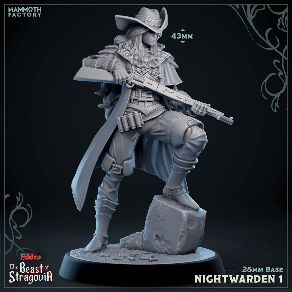 Stragovian Nightwarden: Sculpt 1 (Female Human Ranger)