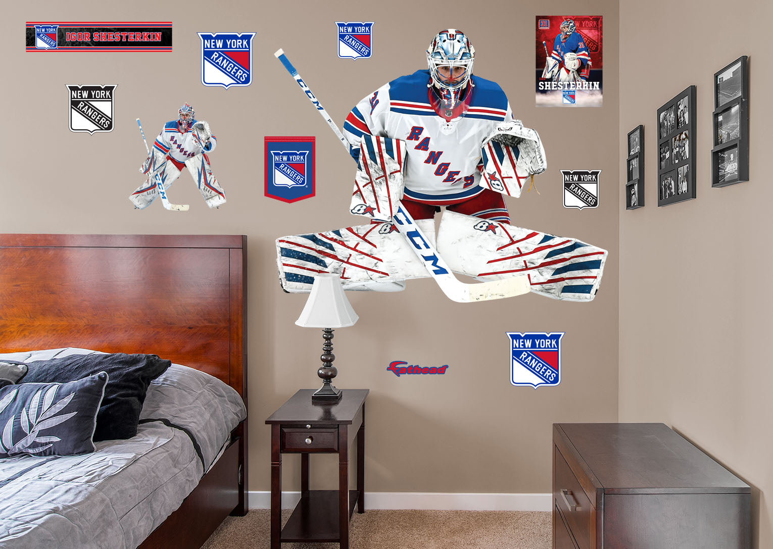 Igor Shesterkin - RealBig Collection - Official NHL - New York Rangers - Reusable Vinyl Wall Decals #1