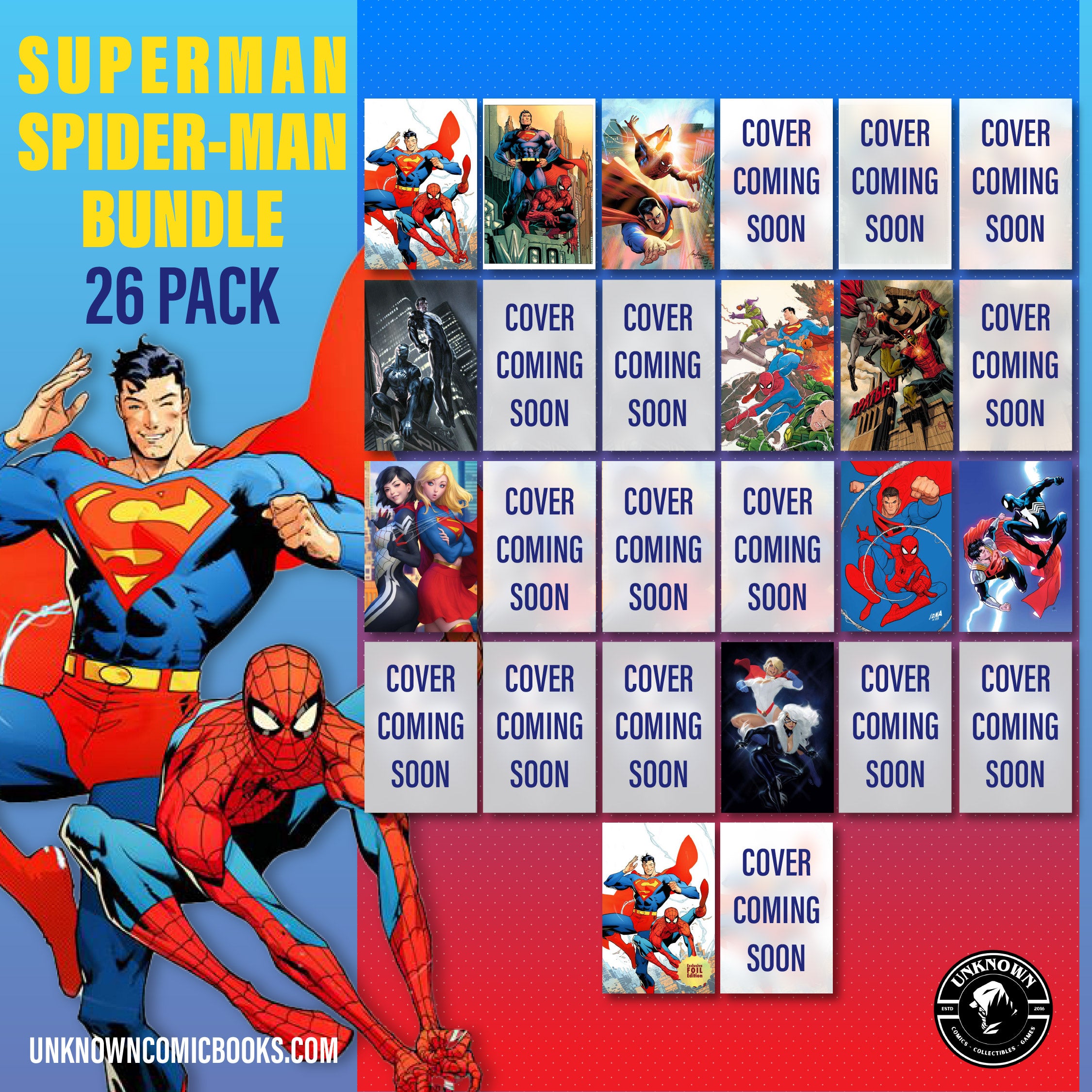 [26 PACK] DC MARVEL SUPERMAN SPIDER-MAN #1 (ONE SHOT) BUNDLE COLLECTION (03/25/2026)