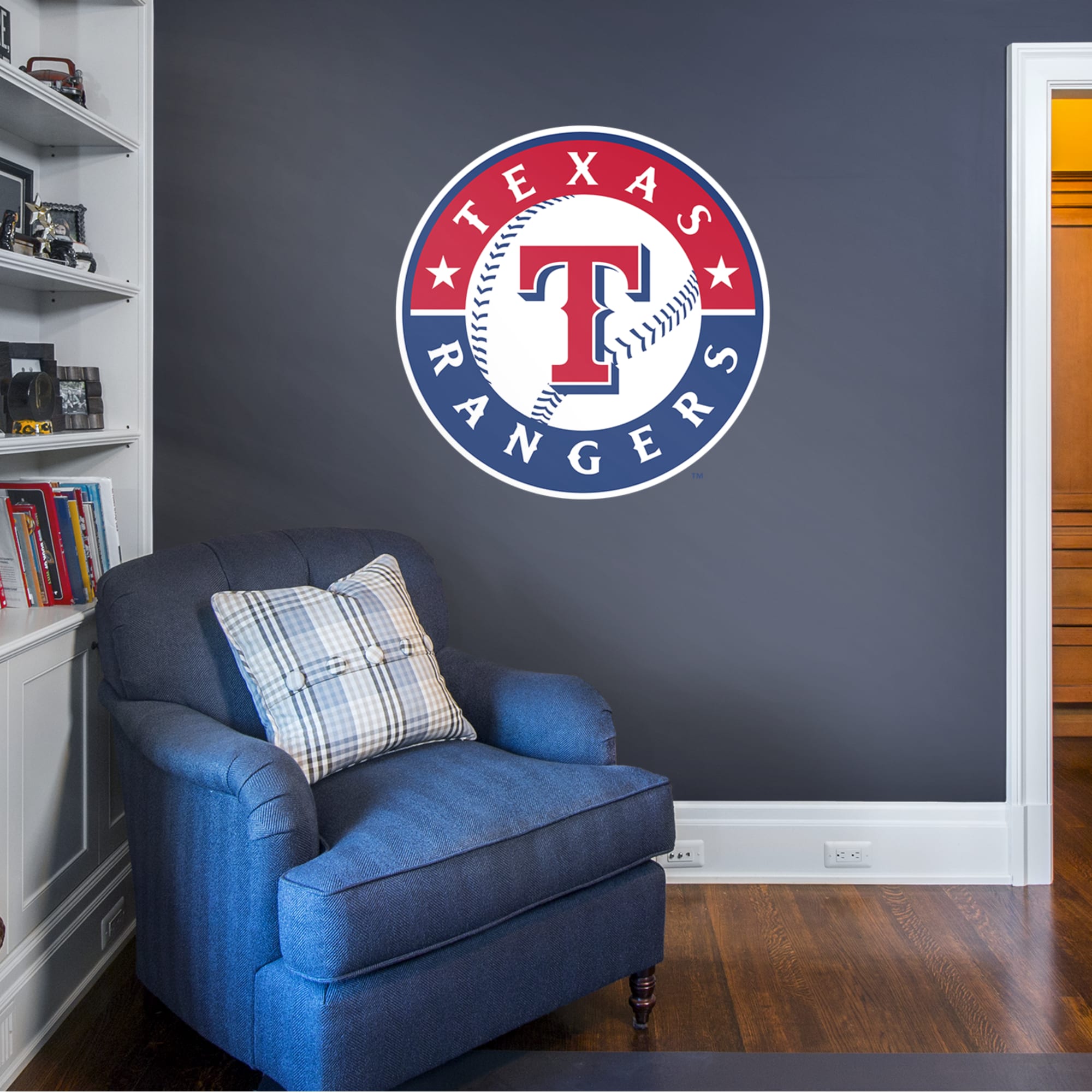 Texas Rangers - RealBig Logo Collection - Official MLB - Reusable Vinyl Wall Decals