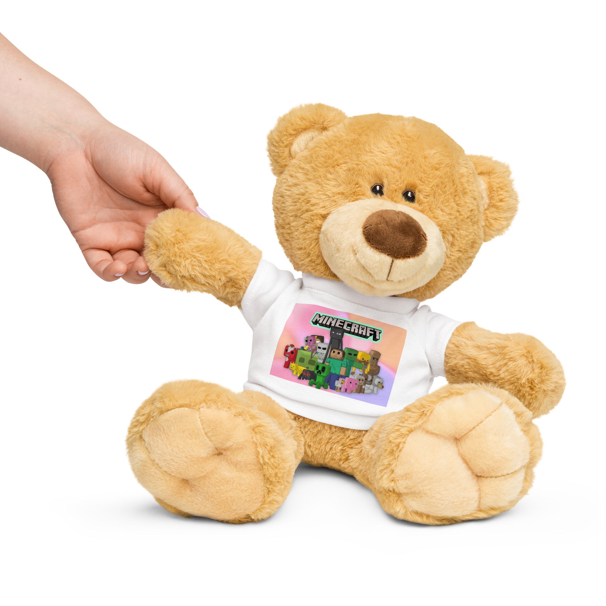 Soft Teddy Bear with Minecraft T-Shirt – 9.5″ Plush Toy for All Ages