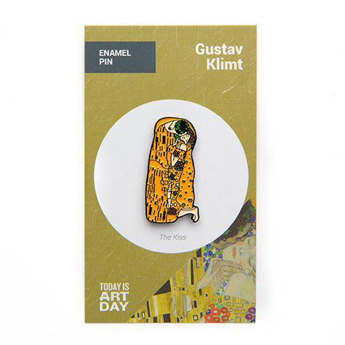 The Kiss by Gustav Klimt Enamel Pin - Today is Art Day