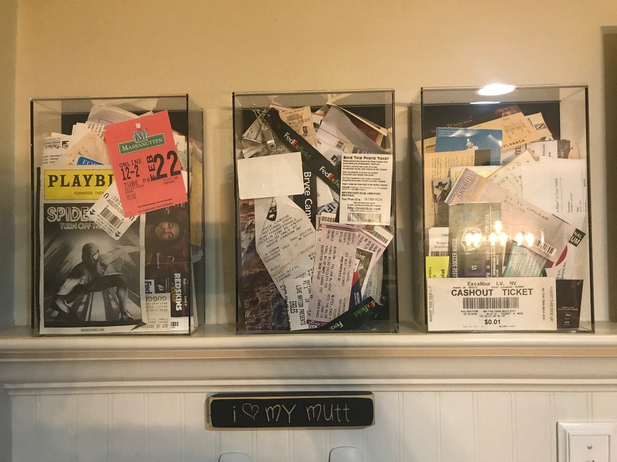 Bottlecap, Cork, or Ticket Stub Display Case with Wall Mounts (A051)