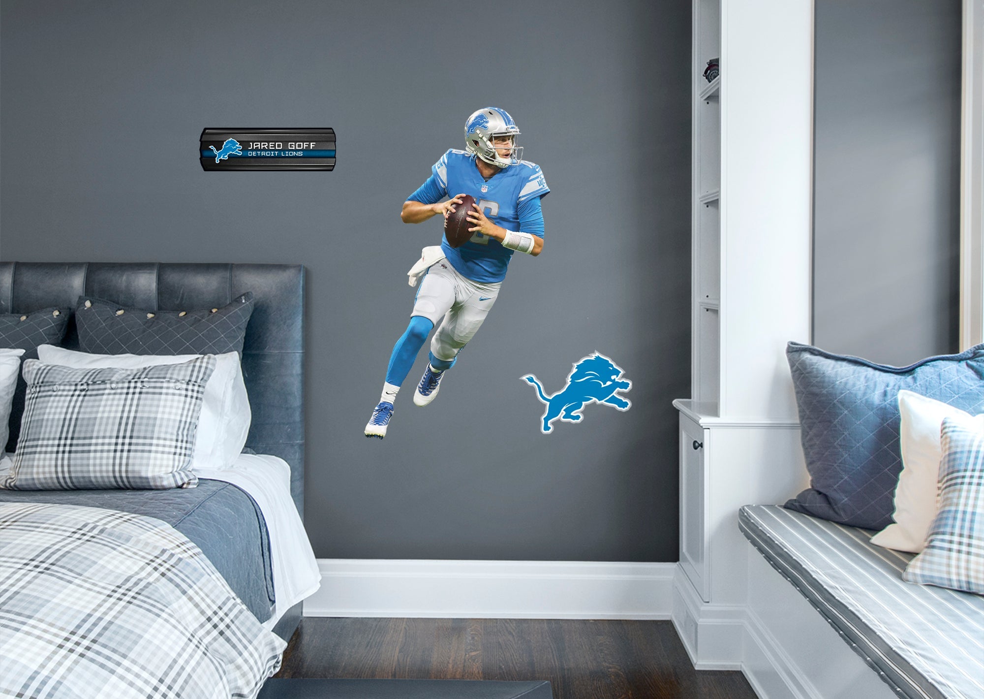 Jared Goff - RealBig Collection - Official NFL - Detroit Lions - Reusable Vinyl Wall Decals #1