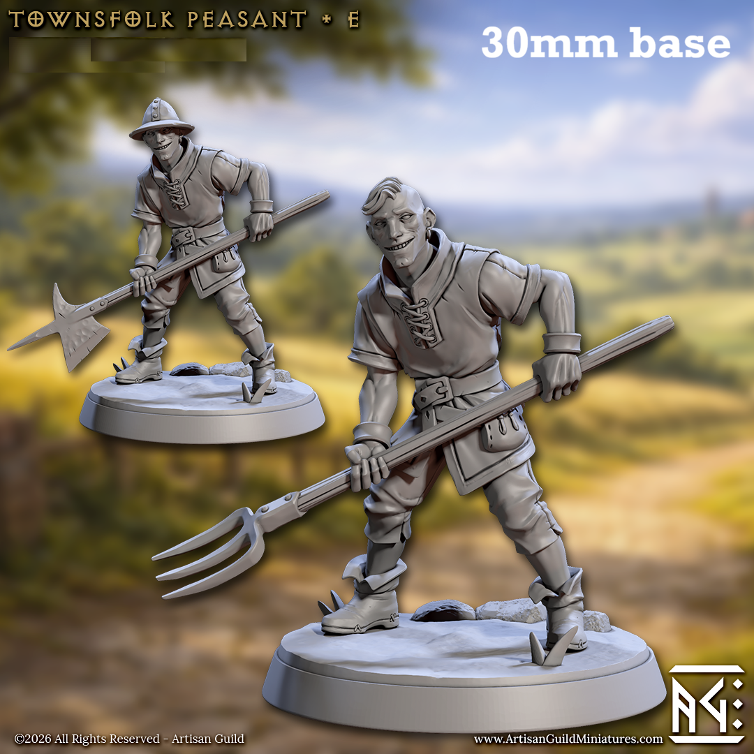Townsfolk Peasant: Sculpt E (Male Human Villager)