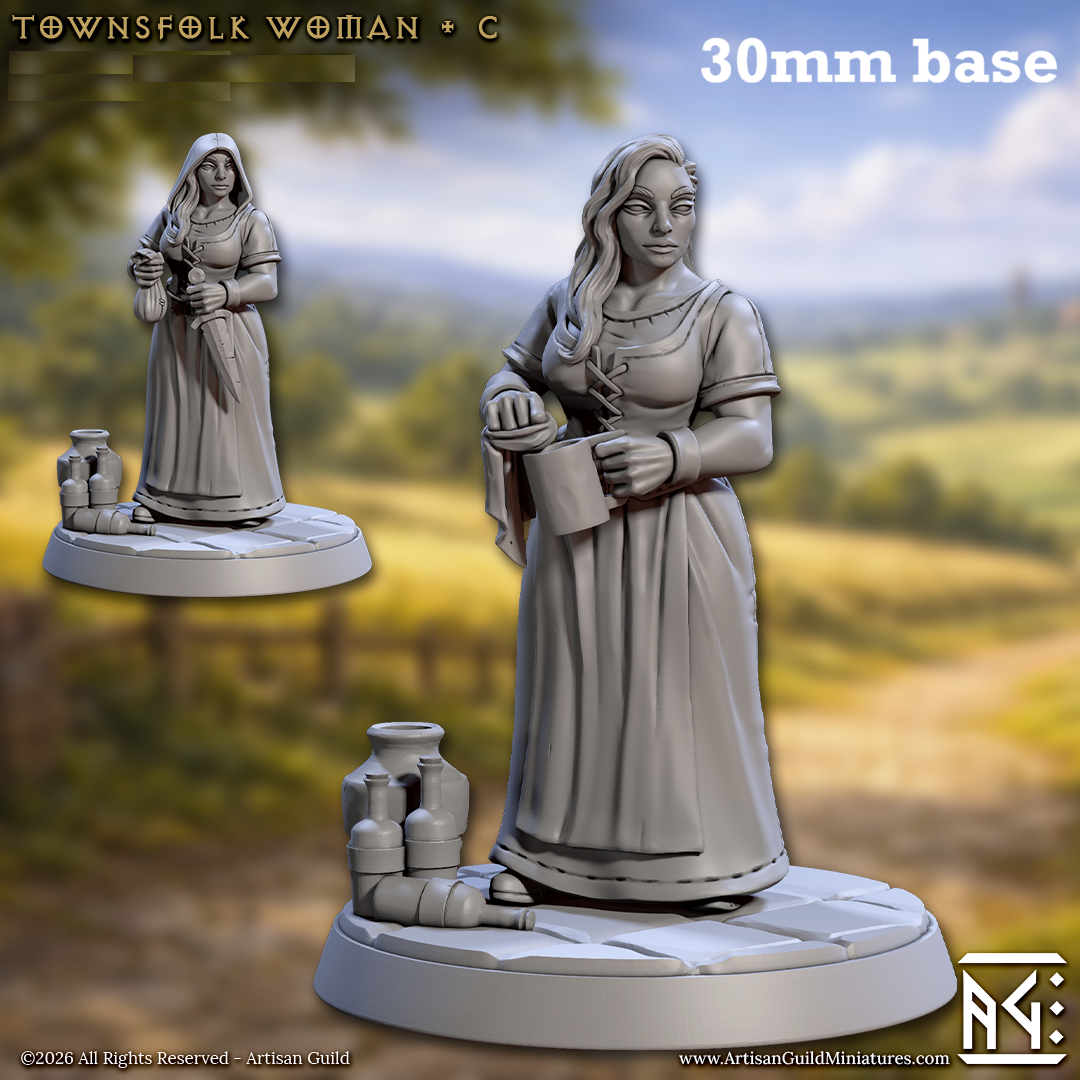 Townsfolk Woman: Sculpt C (Female Human Villager)