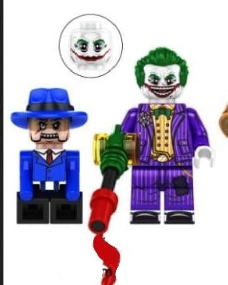 Insane Clown Mastermind Custom Minifig – Purple Suit Villain with Grin (Fan-Made)