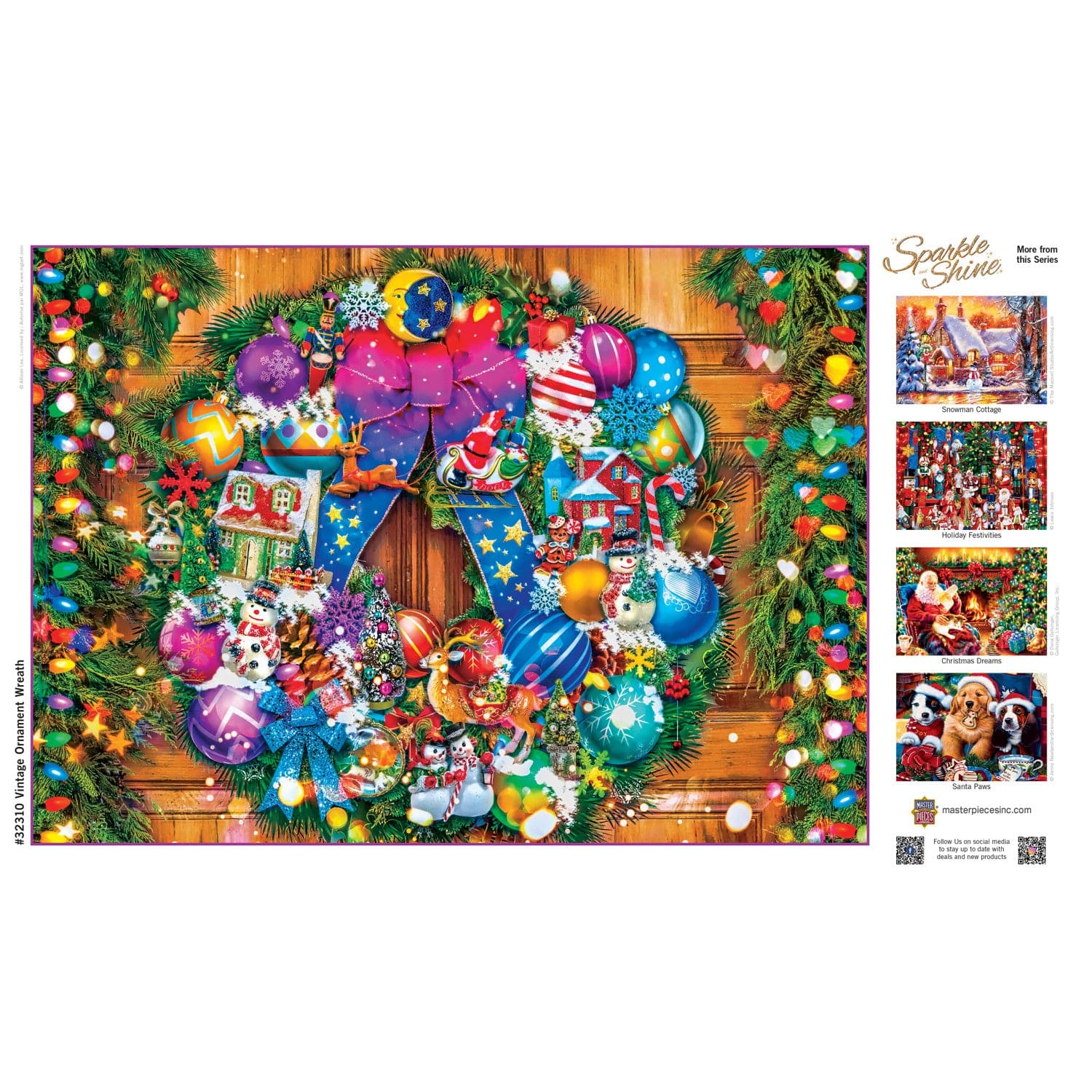 Vintage Fun Wreath Holiday Glitter 500 pc
