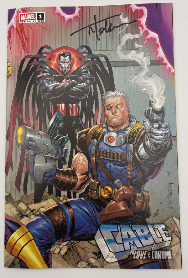 [SIGNED W/ COA] Tyler Kirkham | Cable: Love & Chrome #1 Unknown Comics Tyler Kirkham Connecting Cover Exclusive Var [IN STOCK]