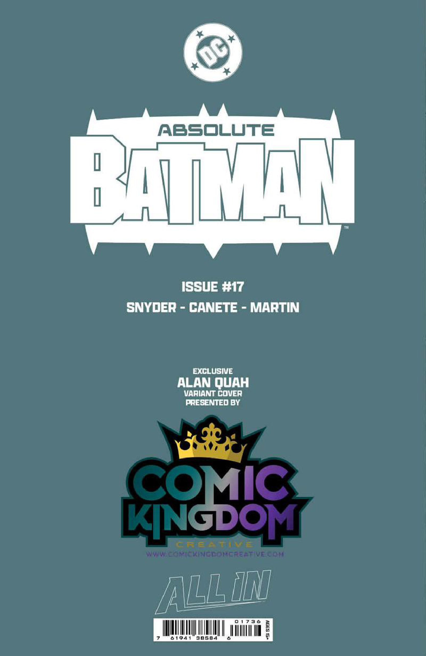 Absolute Batman #17 Alan Quah Exclusive Var (02/11/2026)