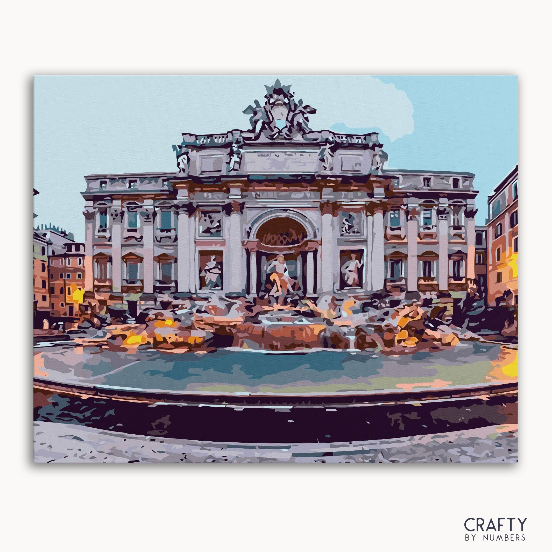 Trevi Fountain and Poli Palace