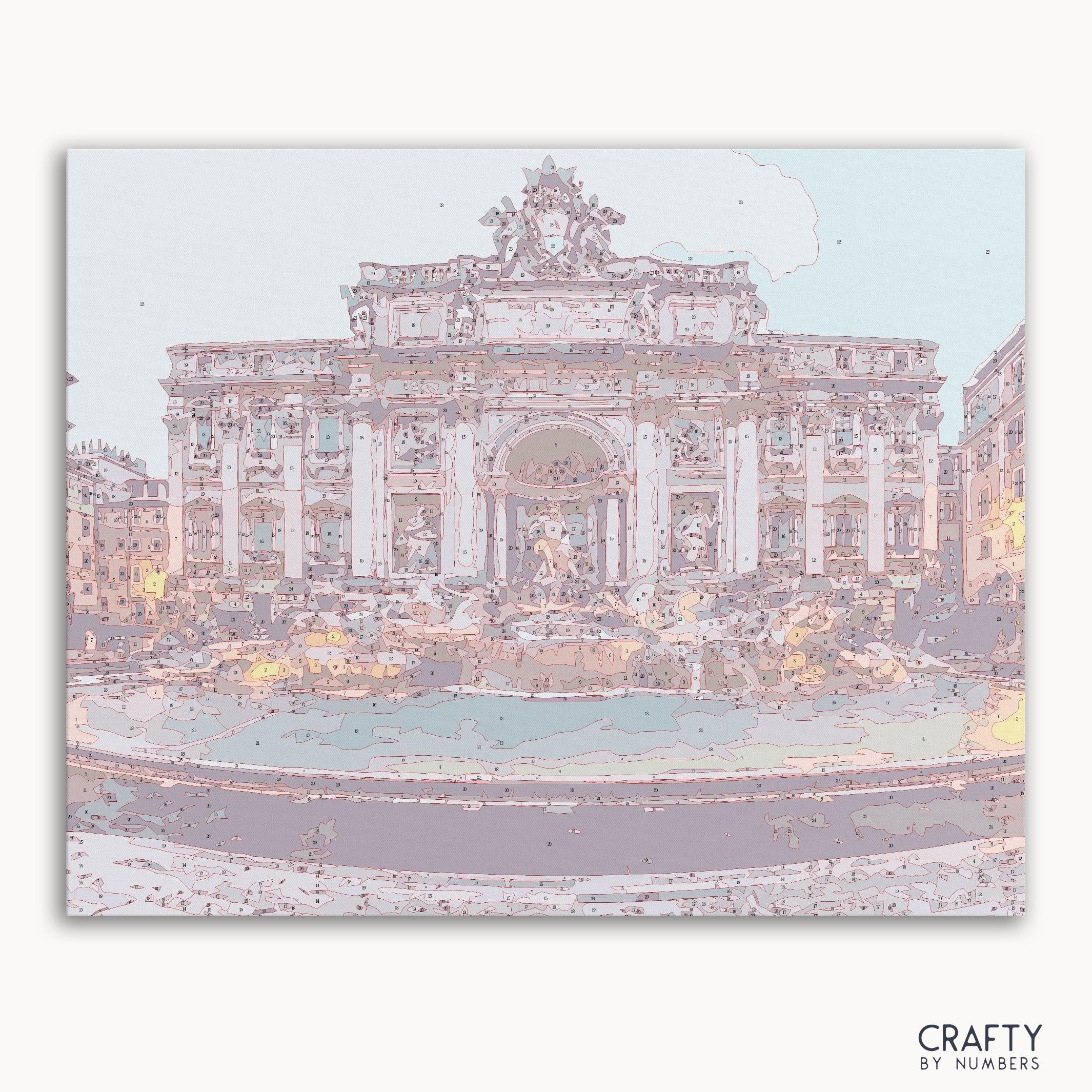 Trevi Fountain and Poli Palace