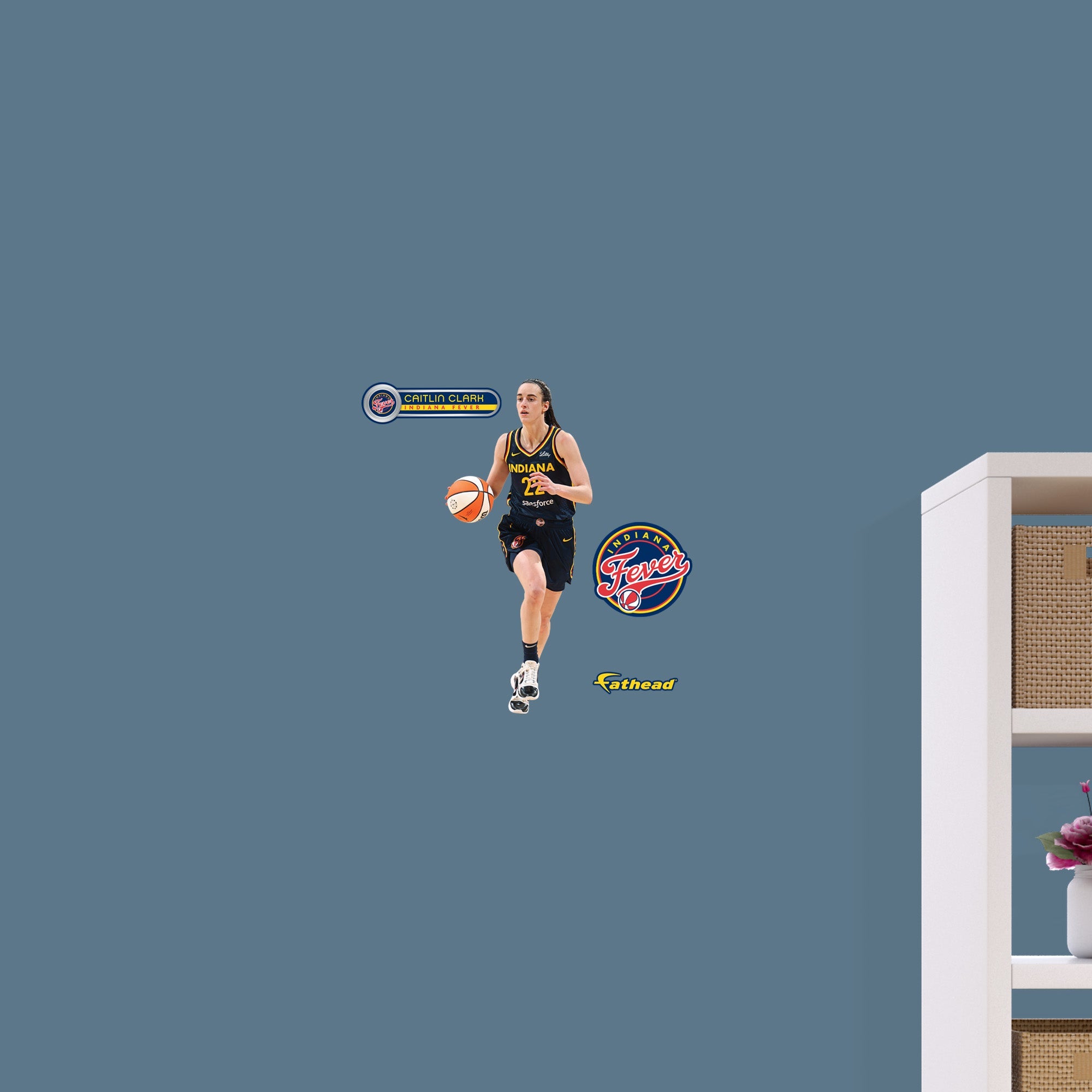 Caitlin Clark - RealBig Game Collection - Official WNBA - Indiana Fever - Reusable Vinyl Wall Decals