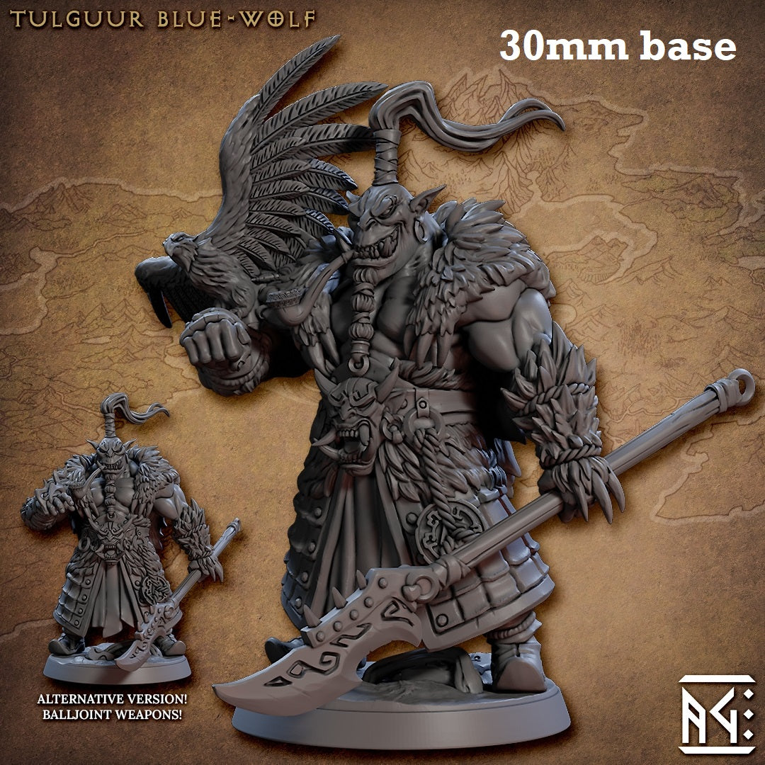 Tulguur Blue-Wolf (Male Orc Shaman)