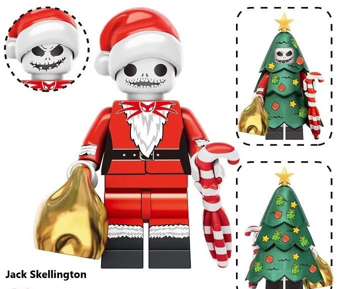 Christmas Jack Skellington Custom Minifigure – The Pumpkin King in Holiday Cheer!